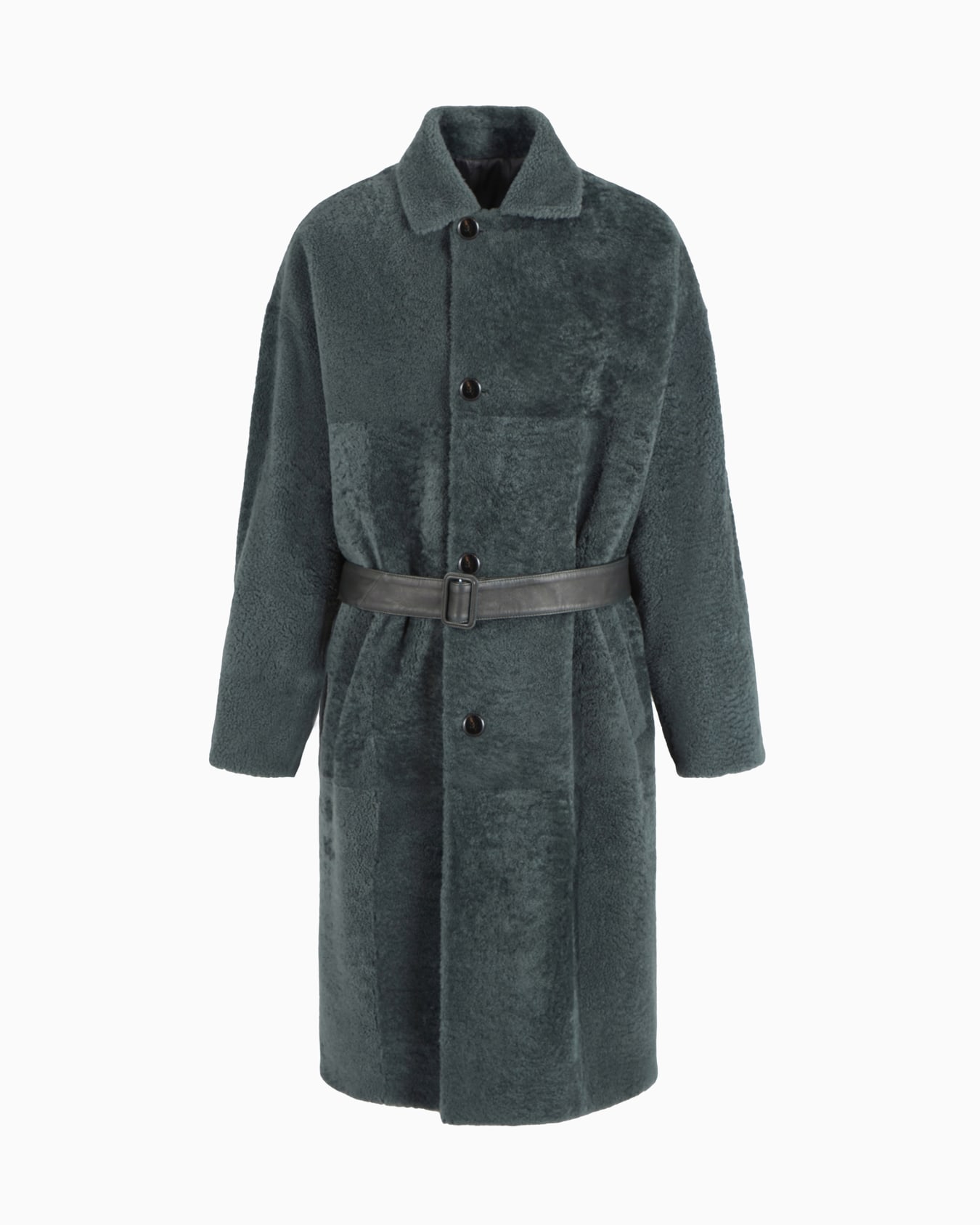 Long shearling coat Slide 0