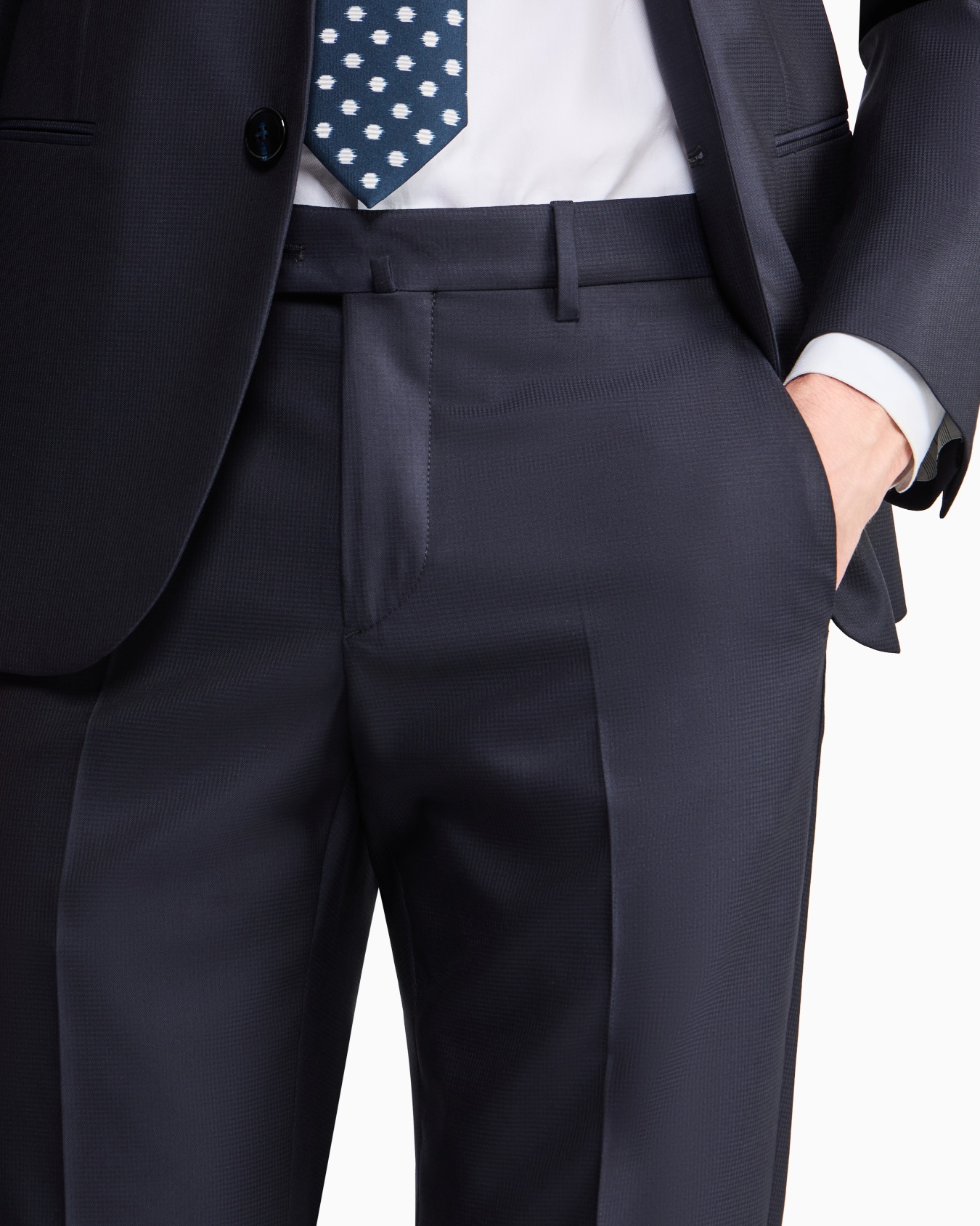 ASV Manhattan Line single-breasted suit in micro-armure virgin wool Slide 4