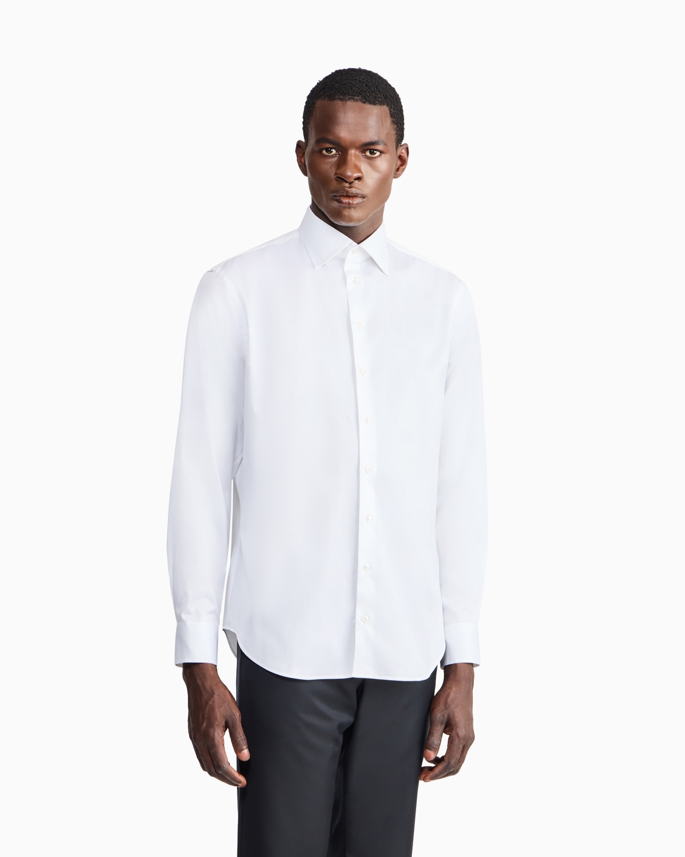 Chemise coupe classique en sergé de coton Diapositive 3