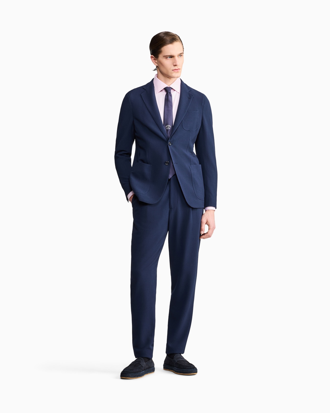 Regular-fit shirt in cotton twill Slide 1