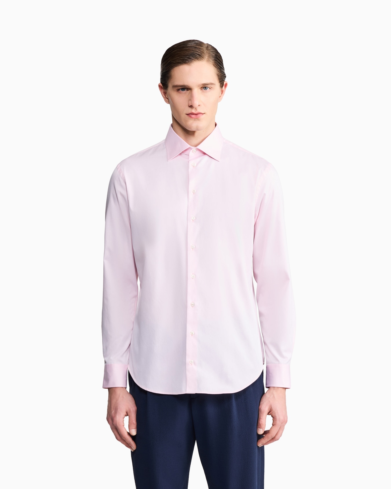 Regular-fit shirt in cotton twill Slide 3