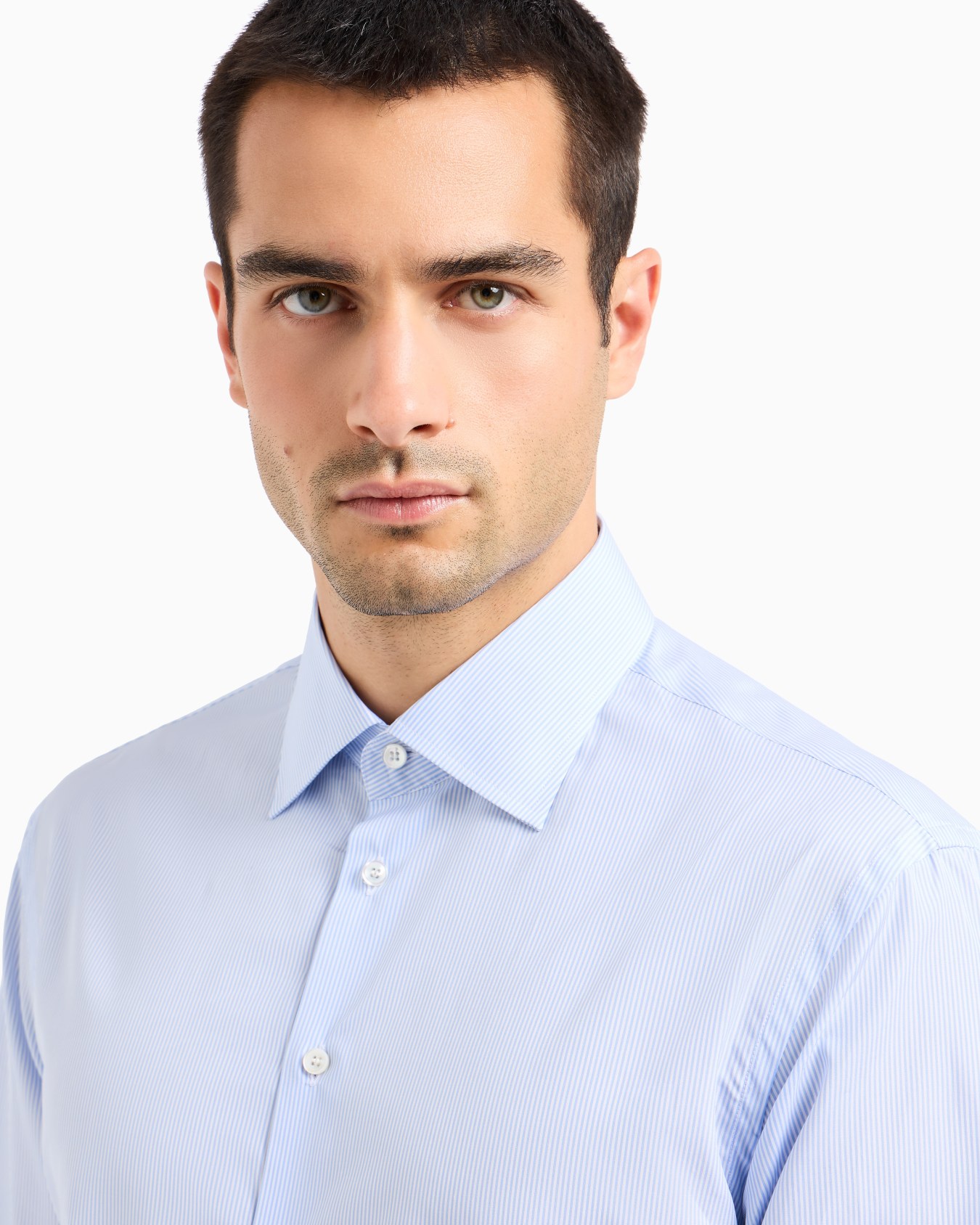 Chemise coupe classique en coton de luxe à rayures Diapositive 4