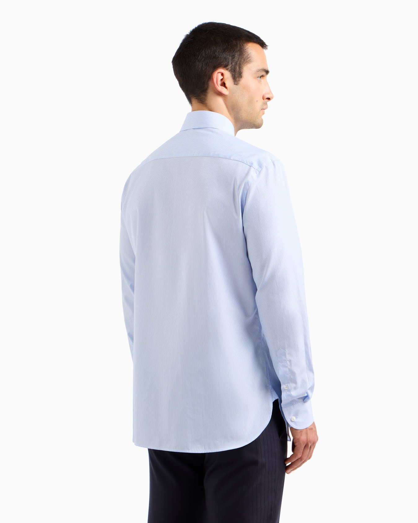 Chemise coupe classique en coton de luxe à rayures Diapositive 2