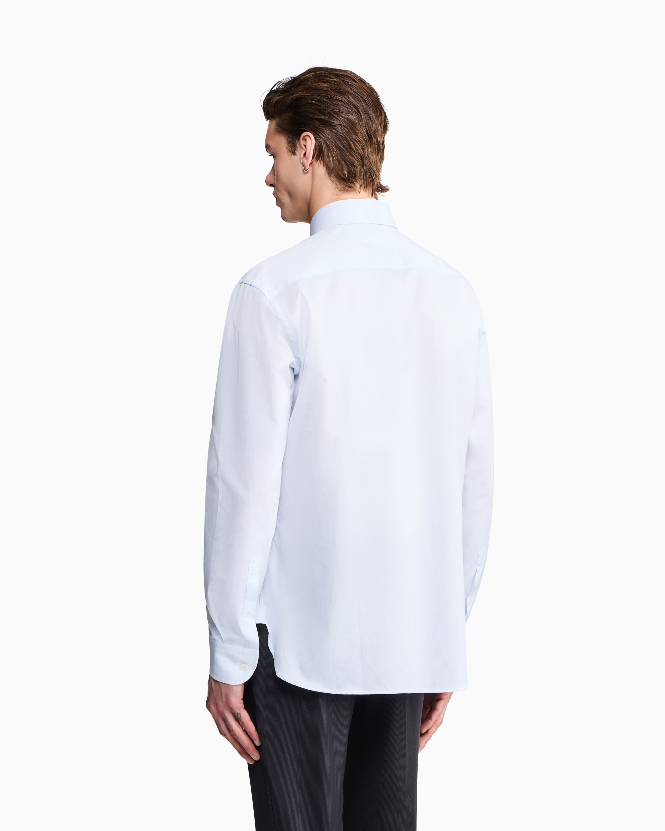 Regular-fit shirt in luxury striped cotton Slide 5