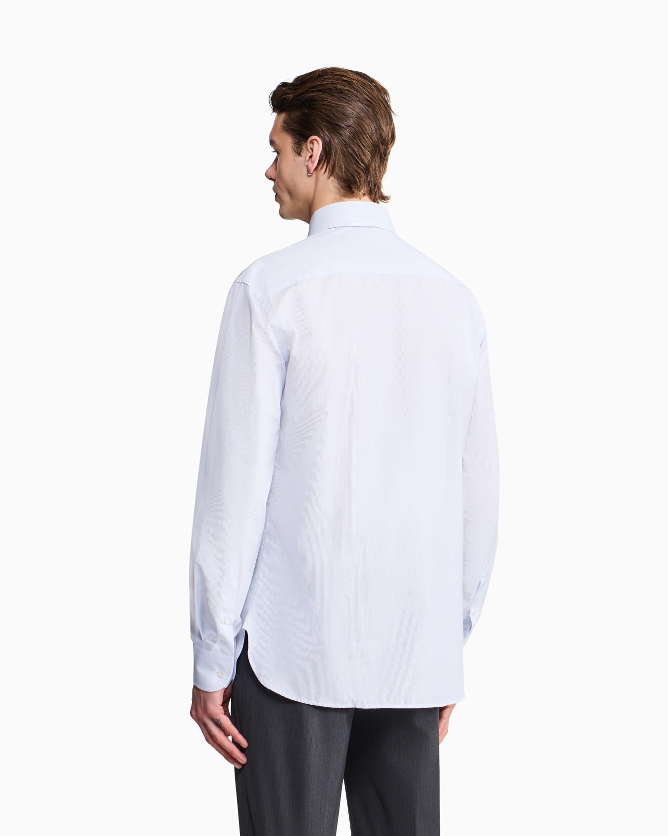 Regular-fit shirt in luxury striped cotton Slide 5