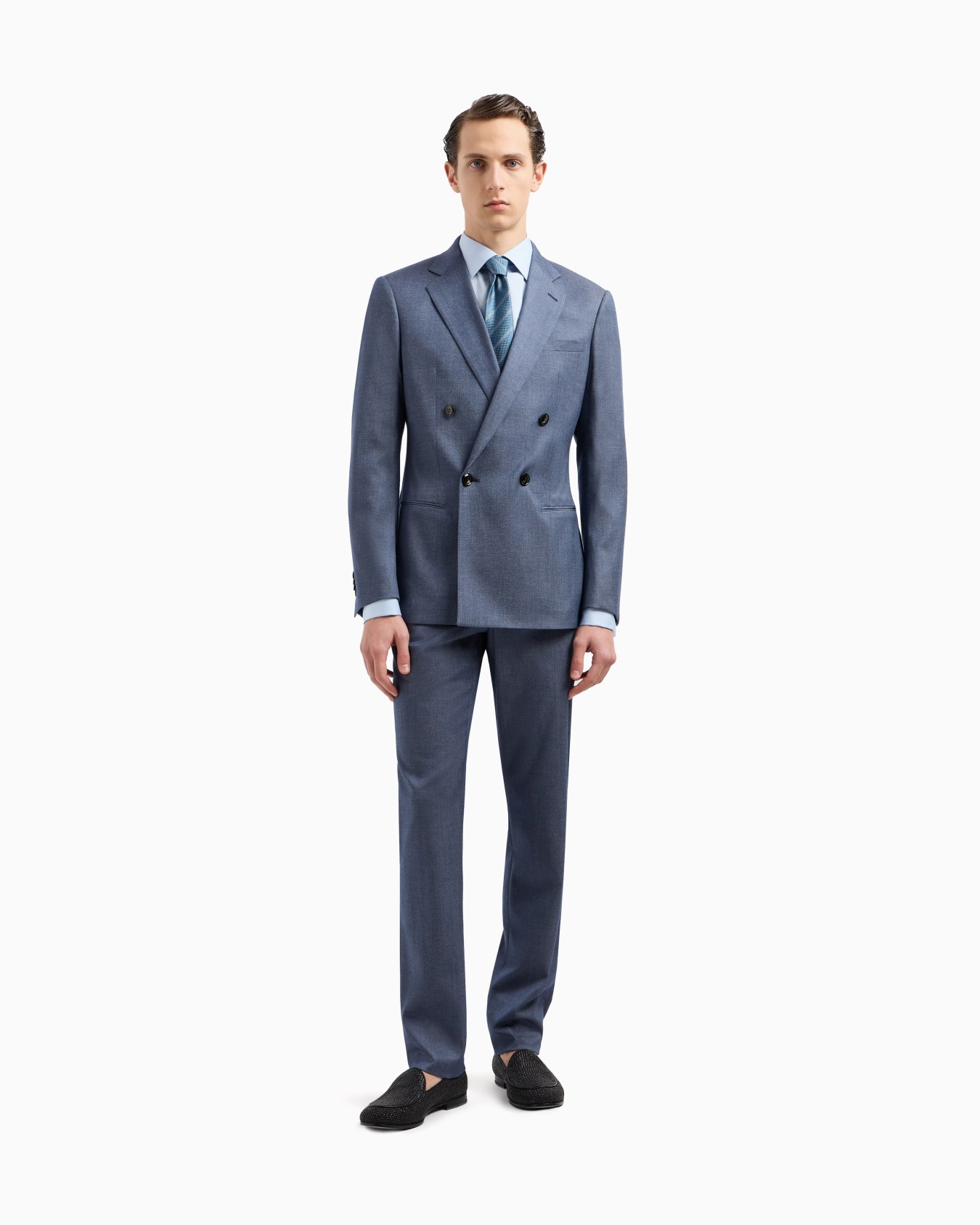 Regular-fit shirt in luxury cotton twill Slide 1