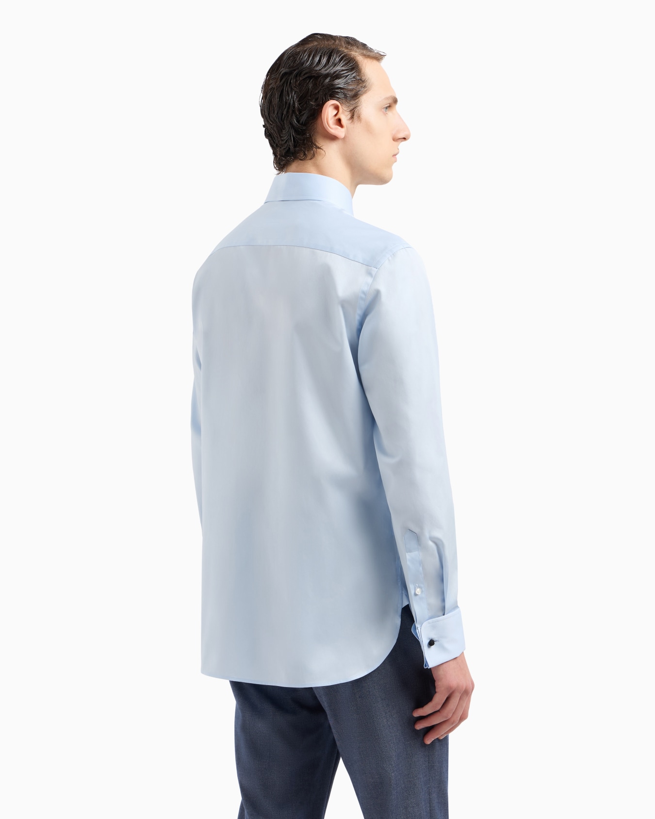 Regular-fit shirt in luxury cotton twill Slide 2
