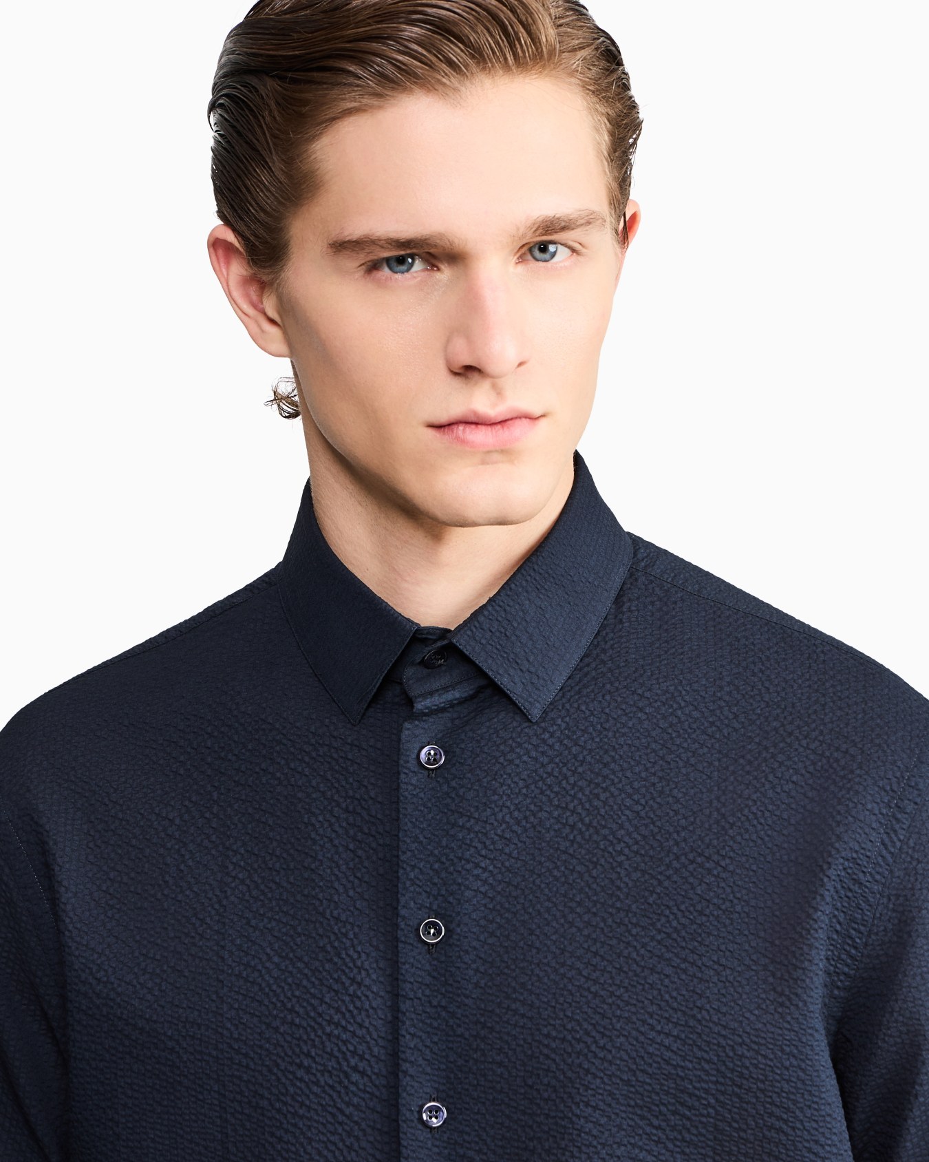 ASV short-sleeved cotton-seersucker shirt Slide 6