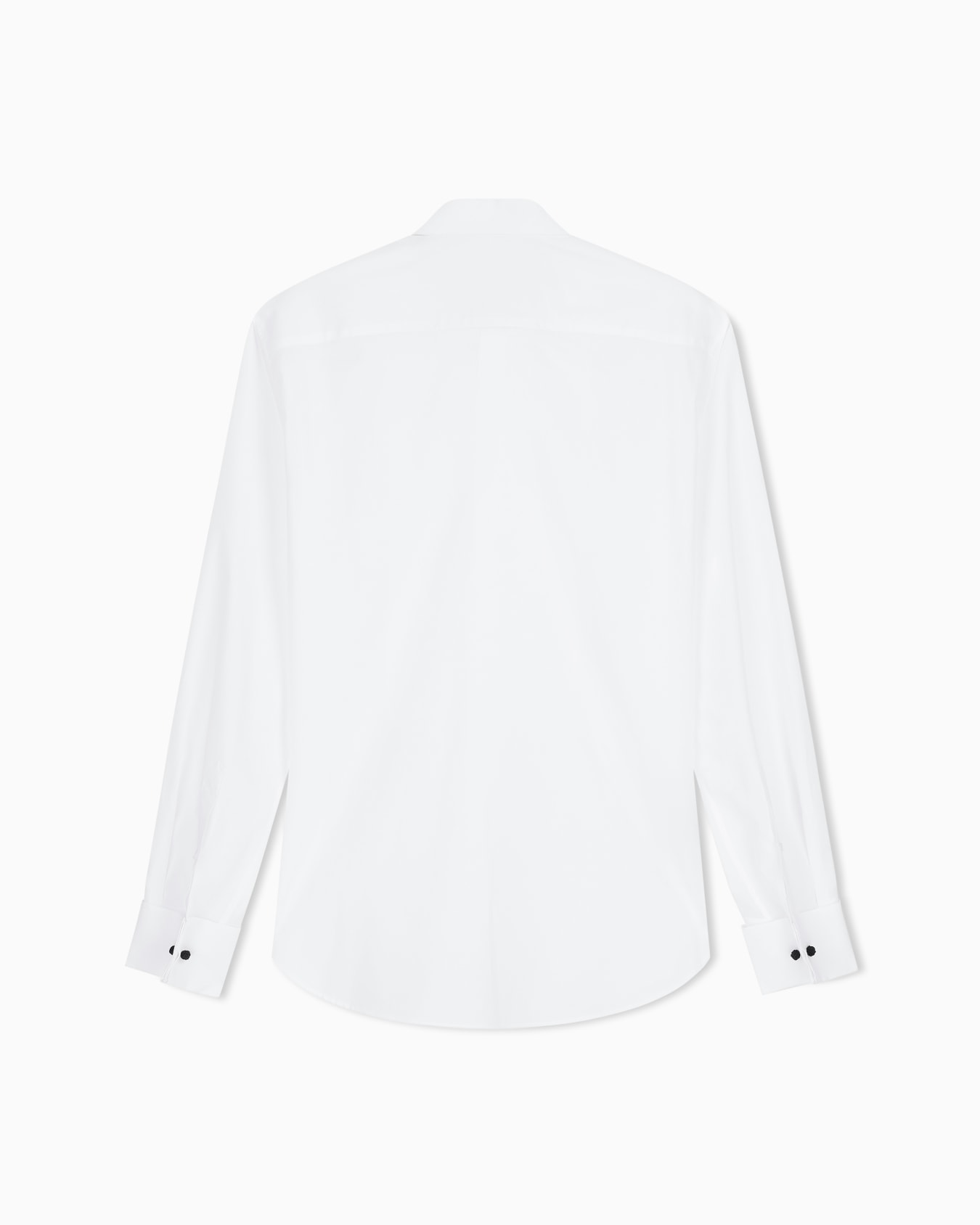 Cotton tuxedo shirt with pleated detail Slide 2