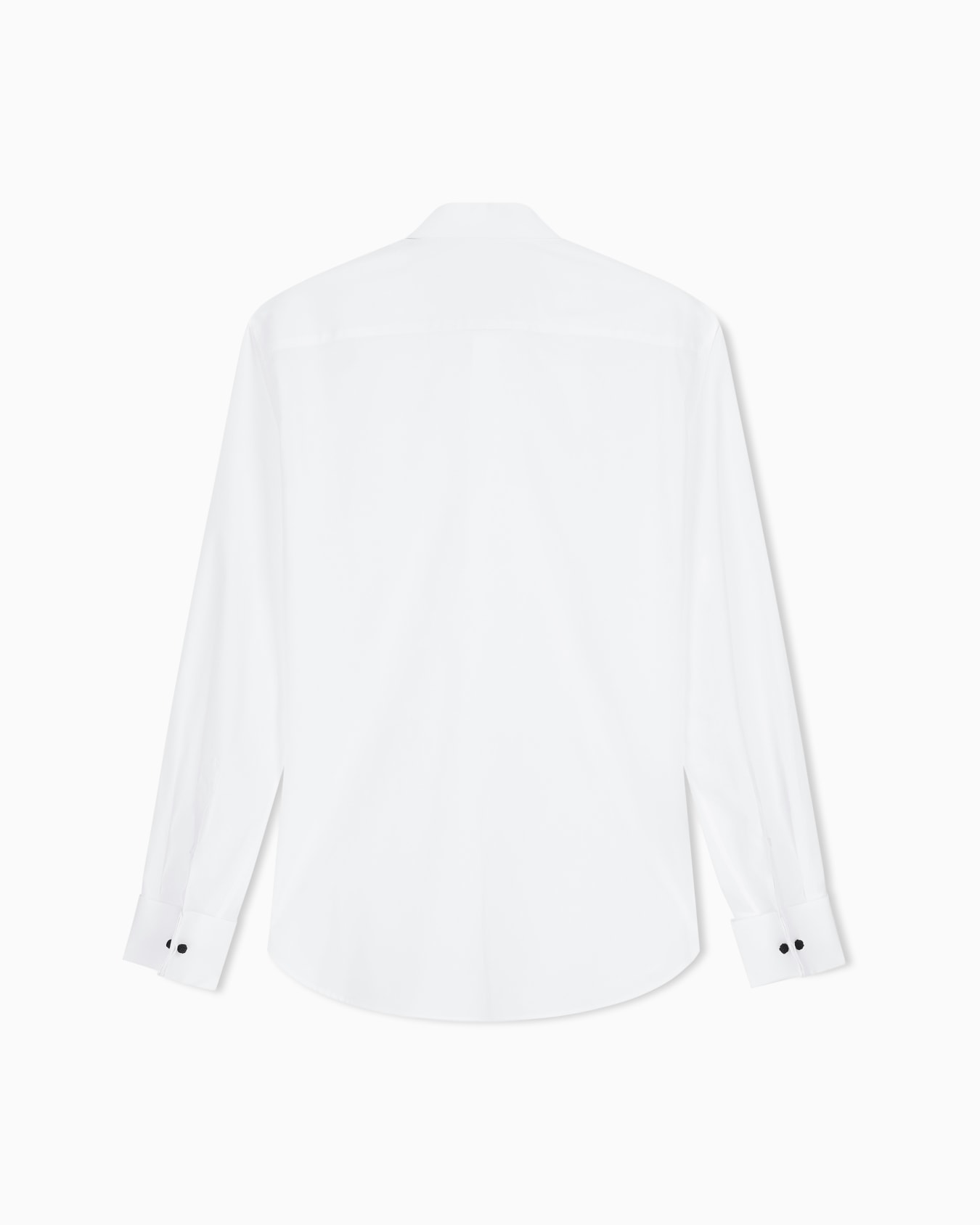 Cotton tuxedo shirt with pleated detail Slide 2