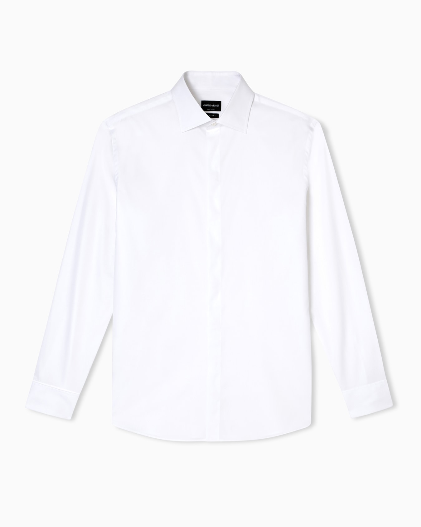 レギュラーフィットシャツ ラグジュアリーコットン スライドする 0