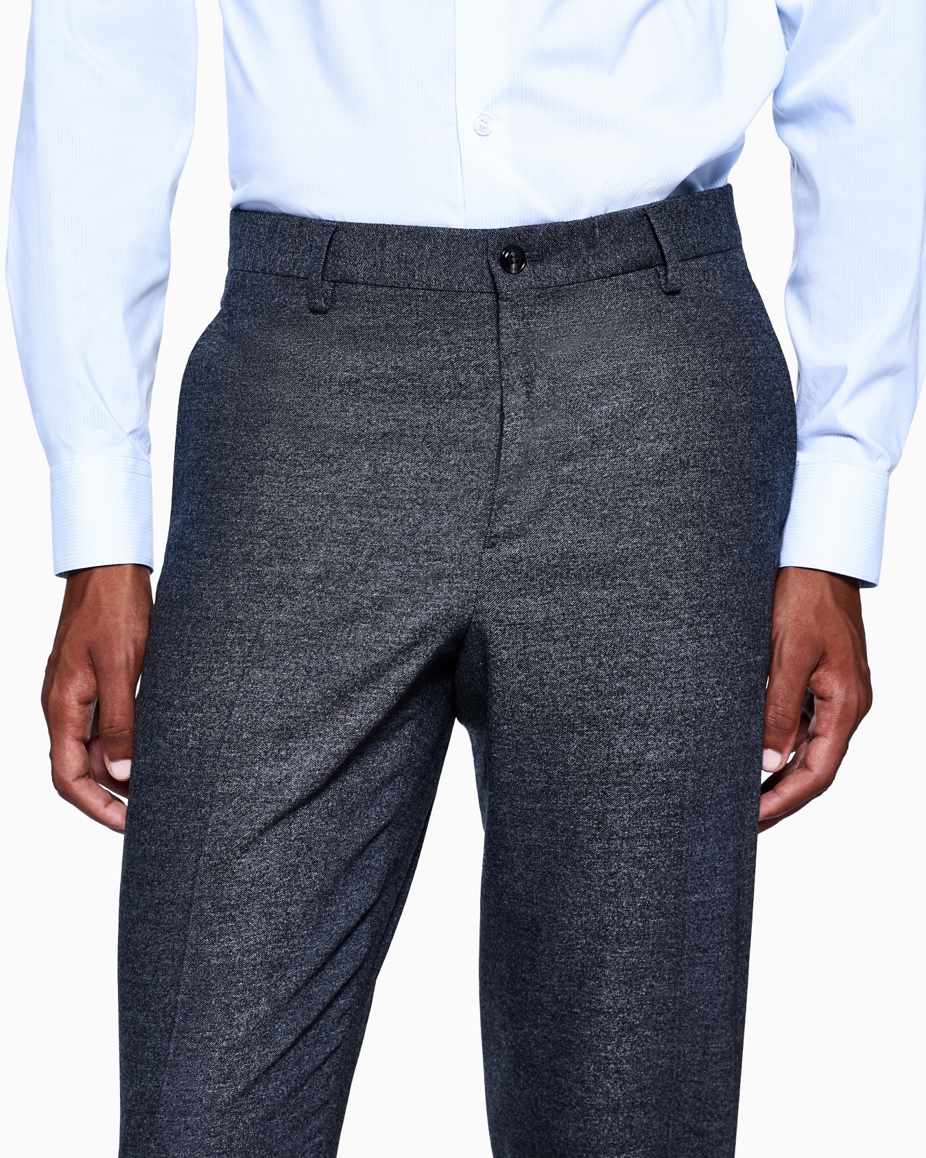 Napoli Line double-breasted suit in denim-effect virgin wool and cashmere Slide 4