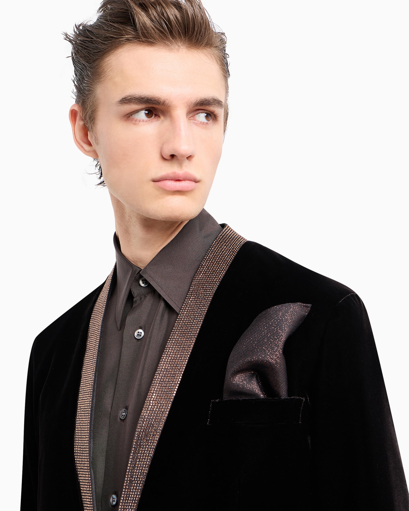 Giorgio’s シングルブレスト タキシードジャケット ベルベット スライドする 5