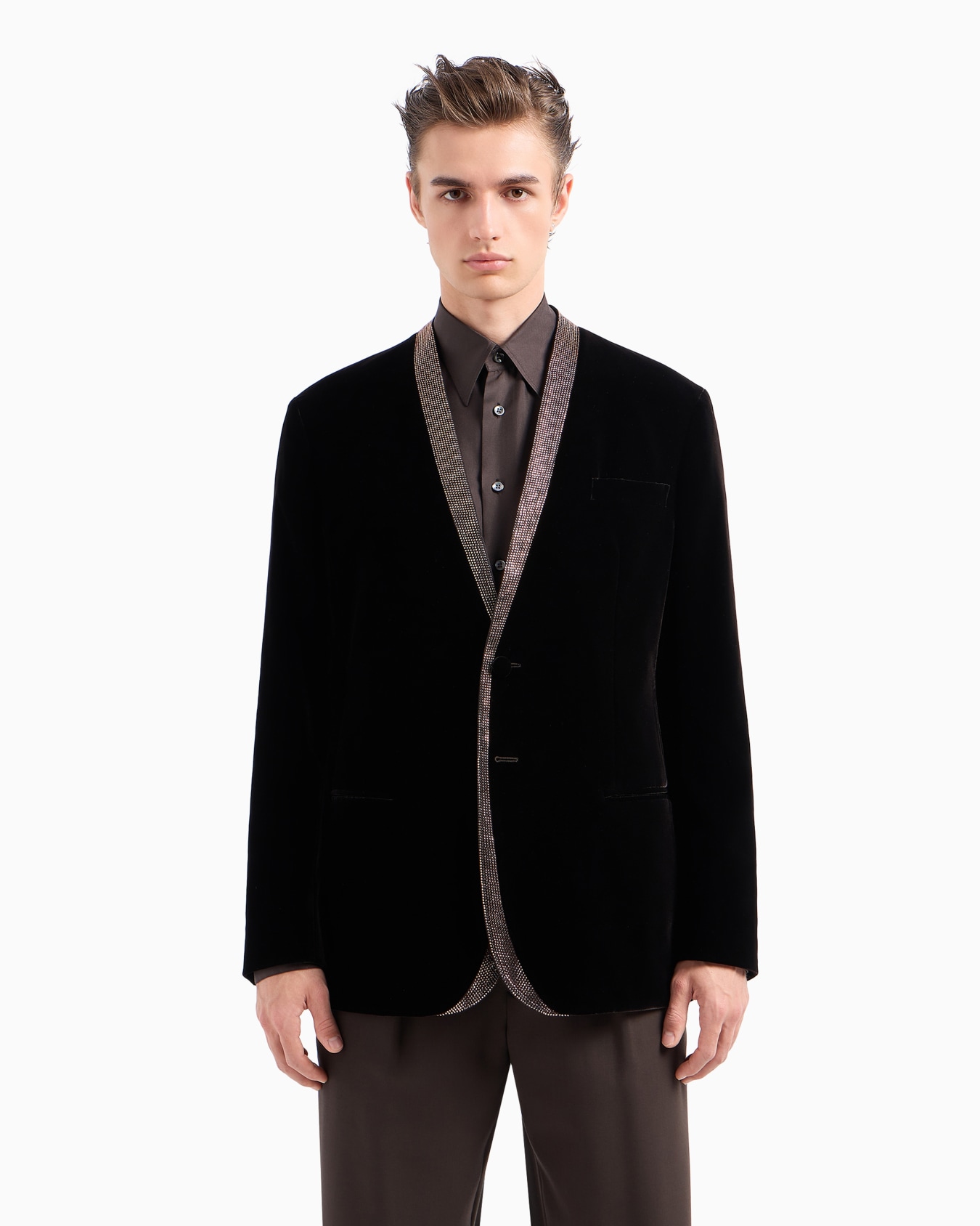 Giorgio’s シングルブレスト タキシードジャケット ベルベット スライドする 4