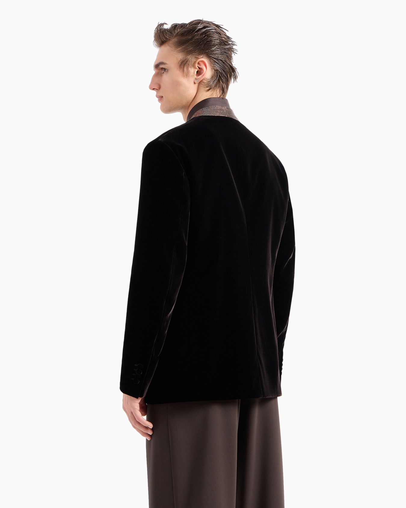 Giorgio’s シングルブレスト タキシードジャケット ベルベット スライドする 3