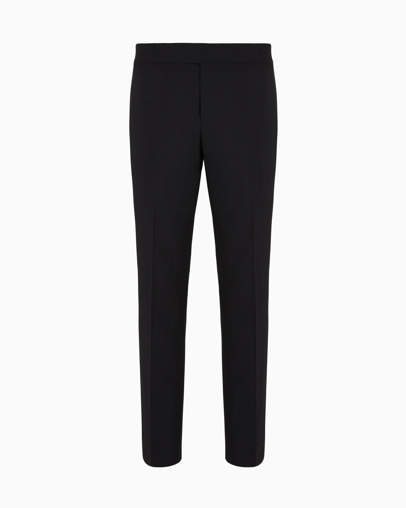 Pantalon sans pince en crêpe de pure laine Diapositive 0
