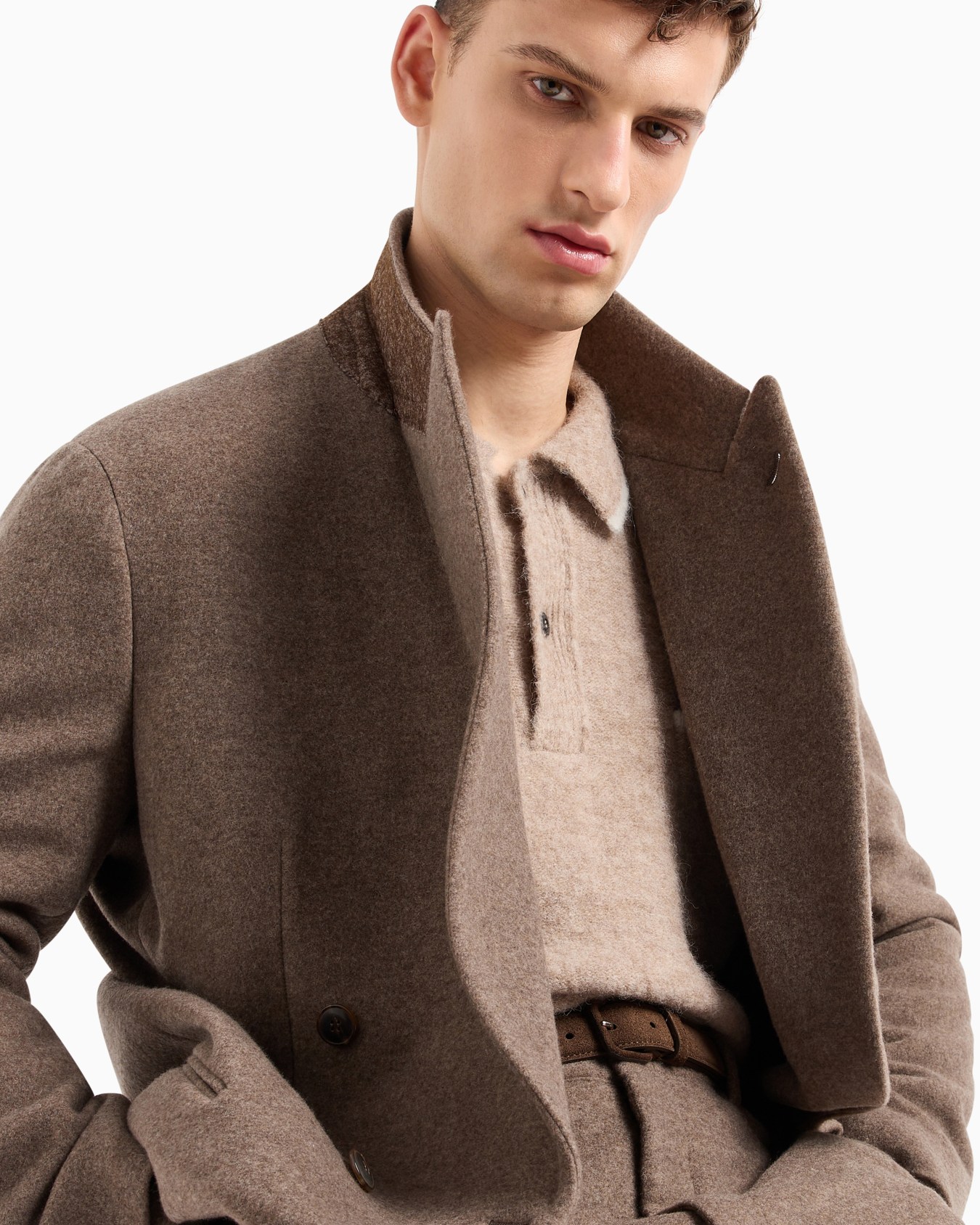 Zweireihiges Sakko der Heritage-Linie aus Kaschmir-Fleece mit Melange-Effekt Folie 5