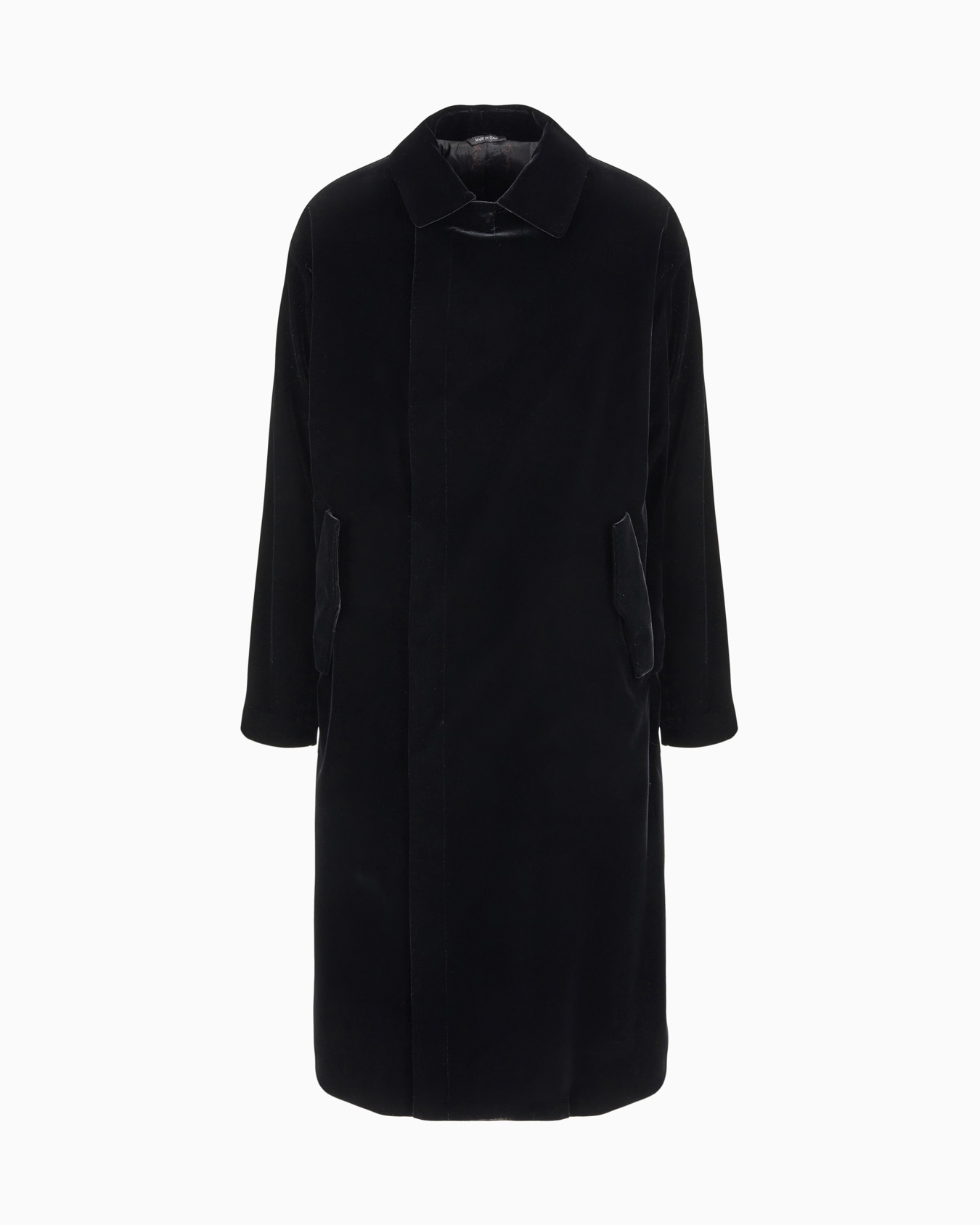 Giorgio's long velvet coat Slide 0