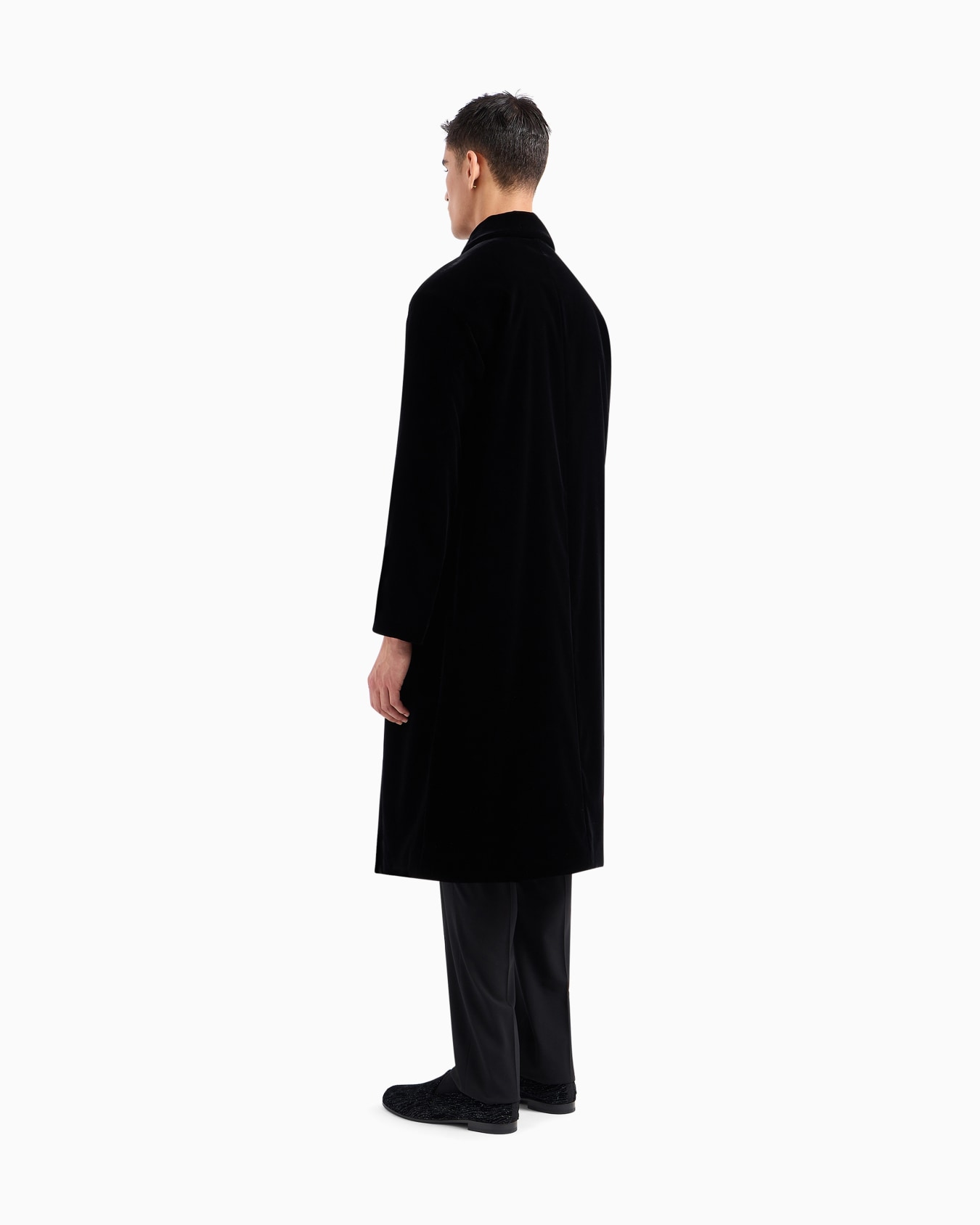 Giorgio's long velvet coat Slide 3