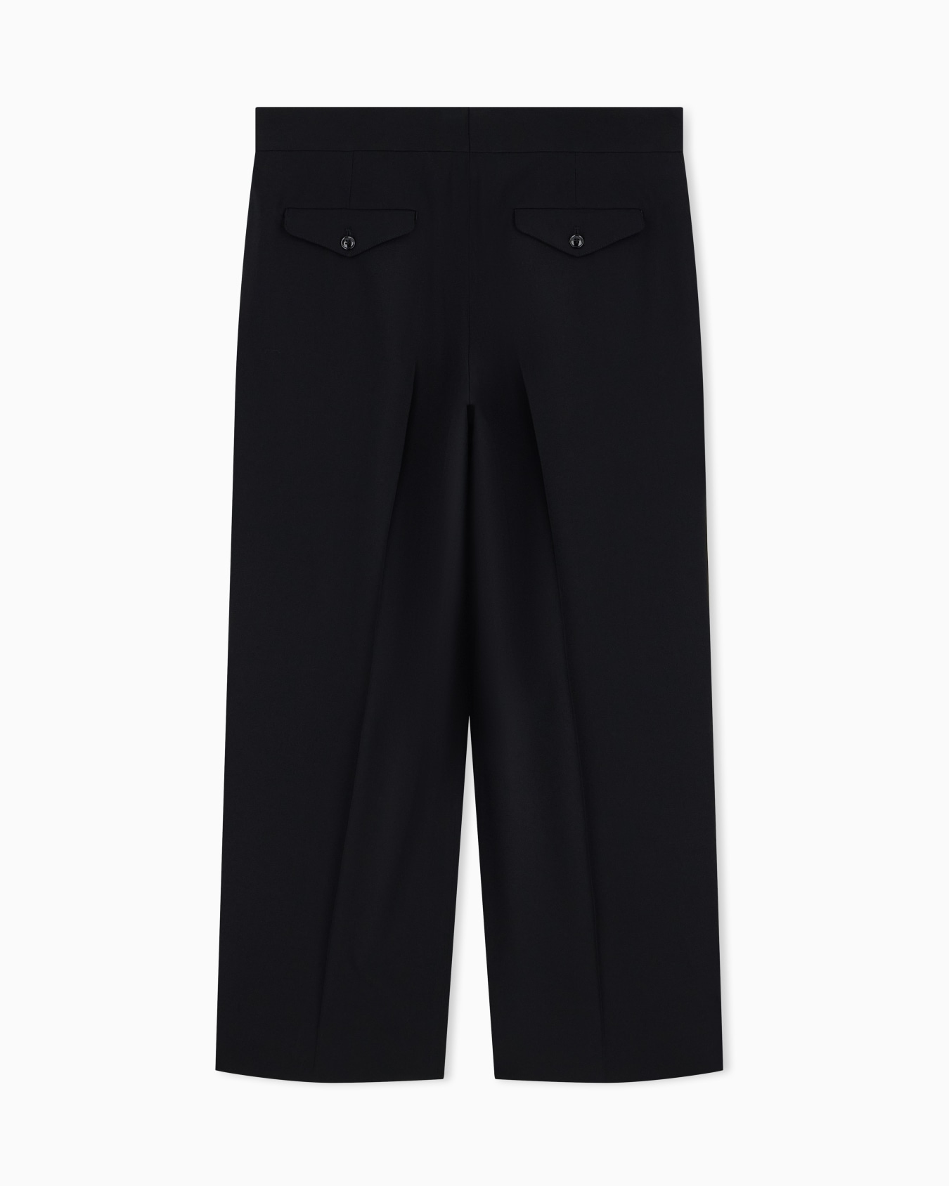 Tailored two-pleat trousers in pure virgin wool crepe Slide 1