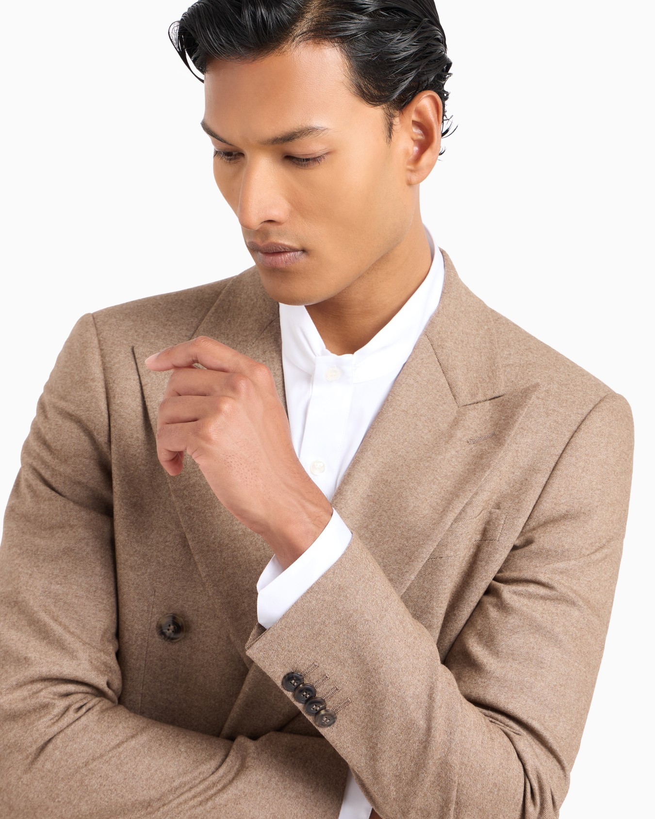 Royal Line double-breasted suit in stretch virgin wool and cashmere Slide 4