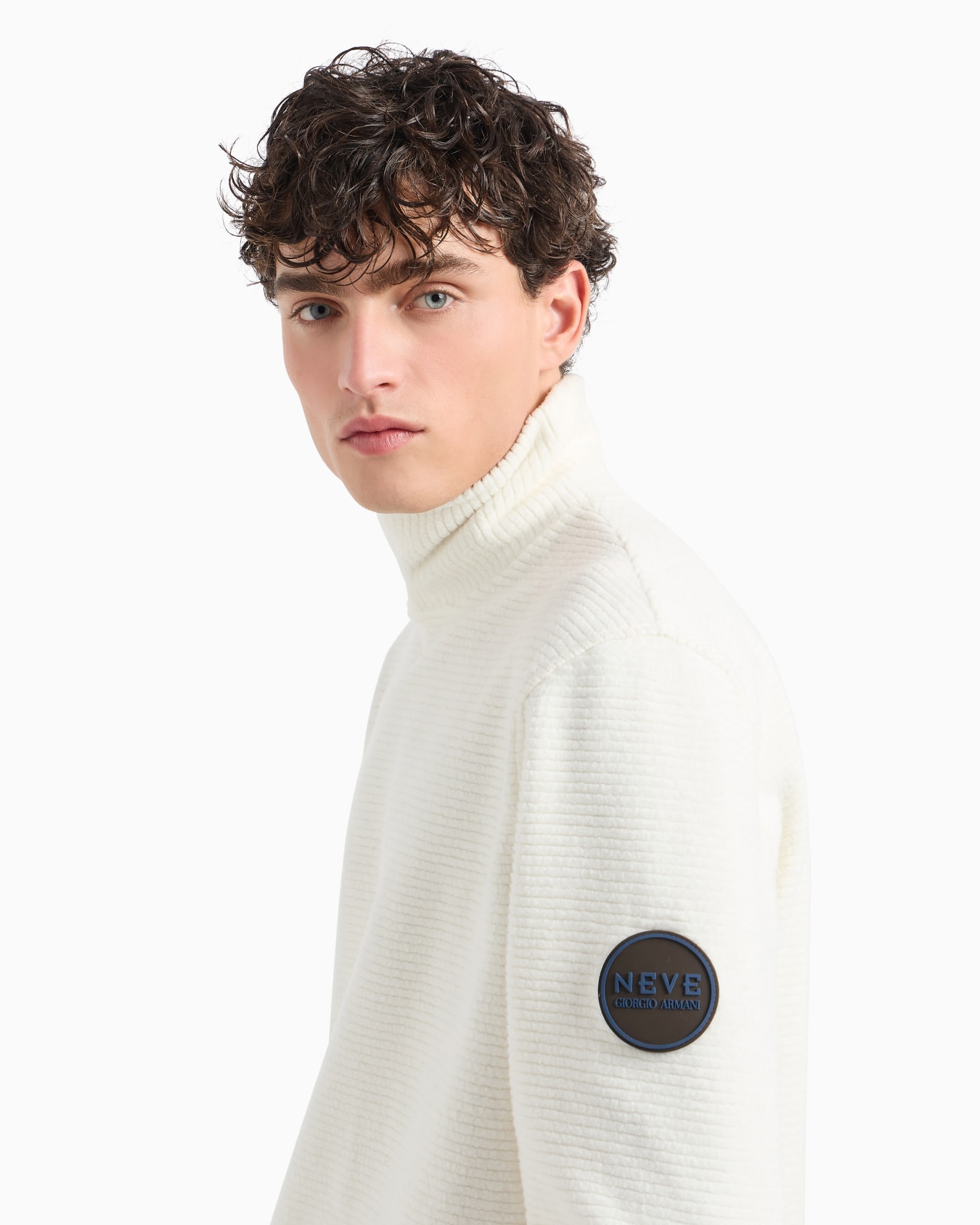 Giorgio Armani Neve ribbed cotton and cashmere mock-neck jumper Slide 5