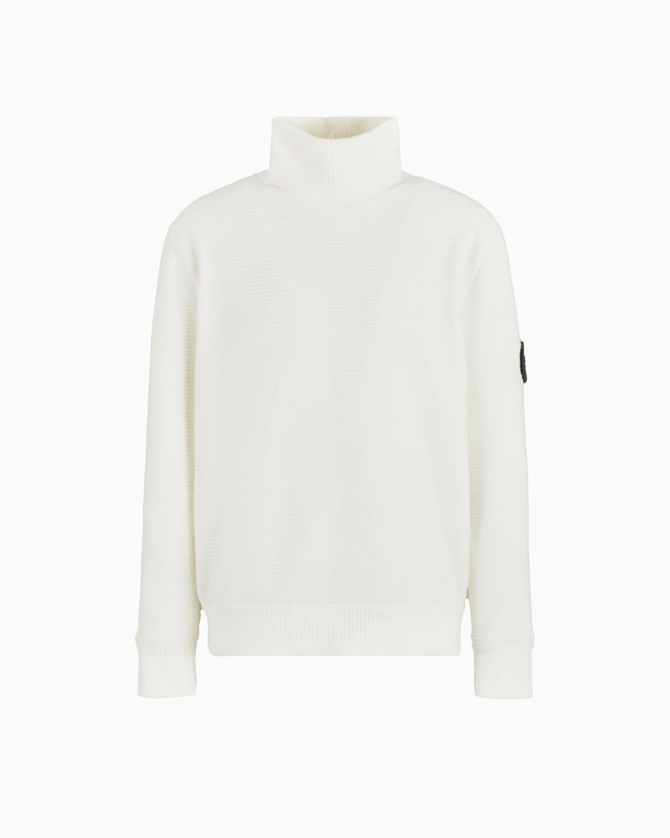 Giorgio Armani Neve ribbed cotton and cashmere mock-neck jumper Slide 0