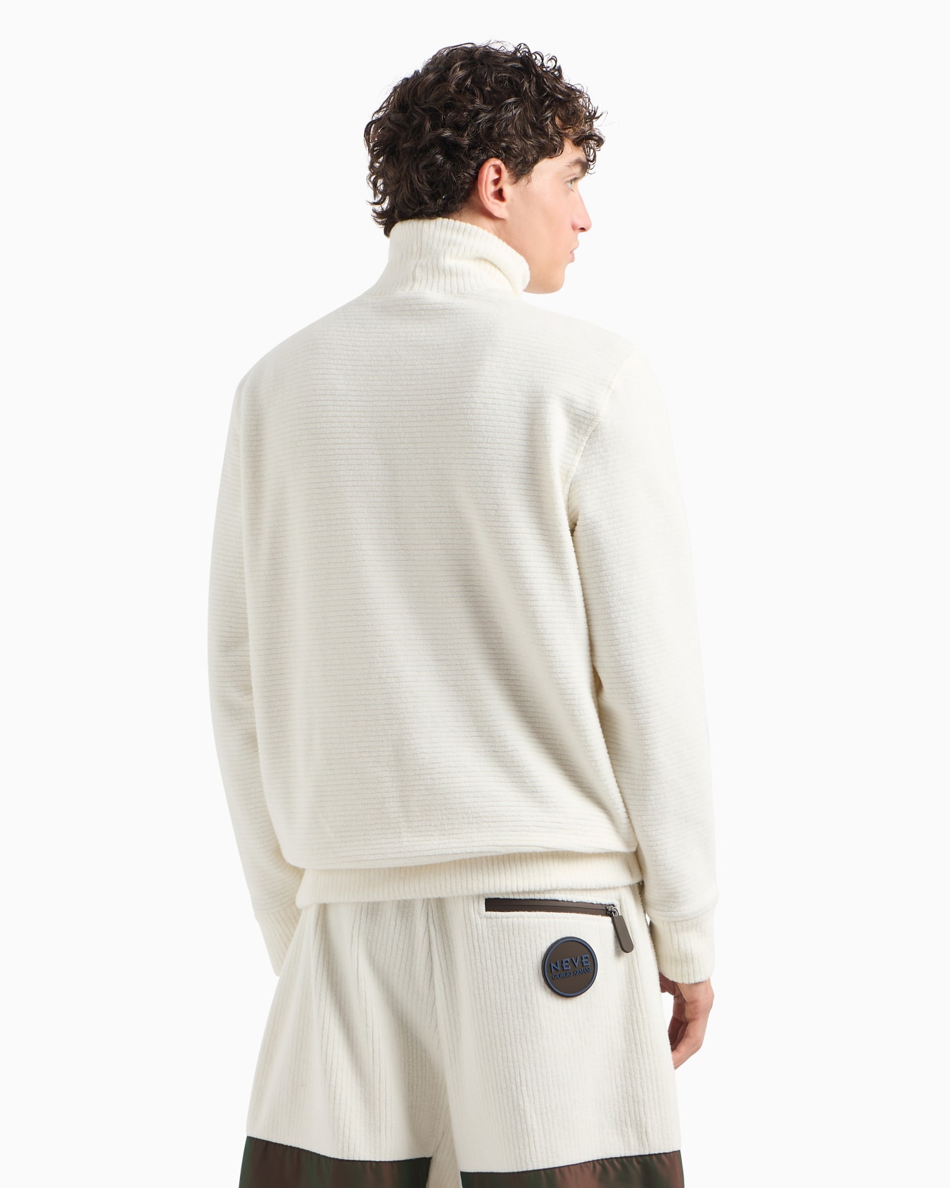 Giorgio Armani Neve ribbed cotton and cashmere mock-neck jumper Slide 3