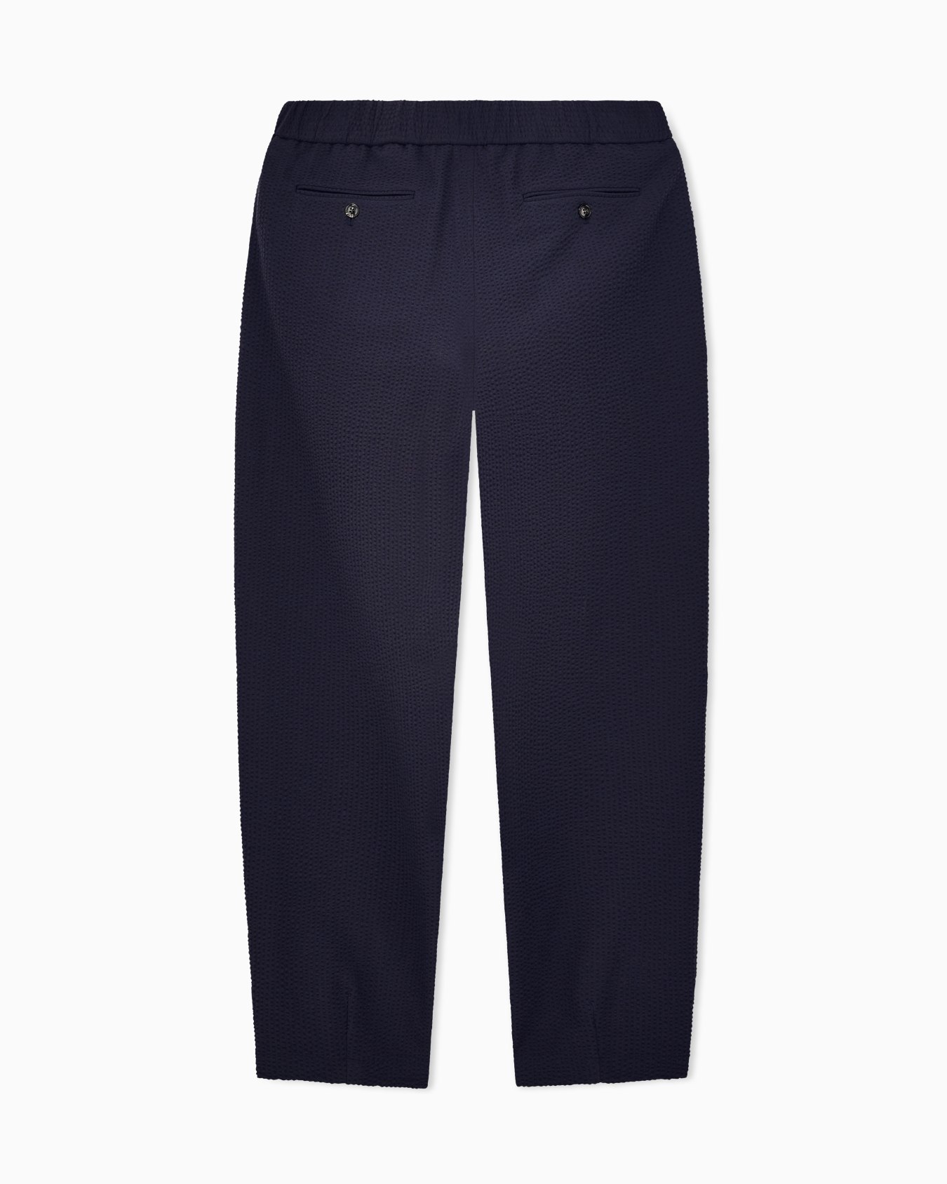 Pantalon à une pince en laine vierge et cachemire seersucker Diapositive 3