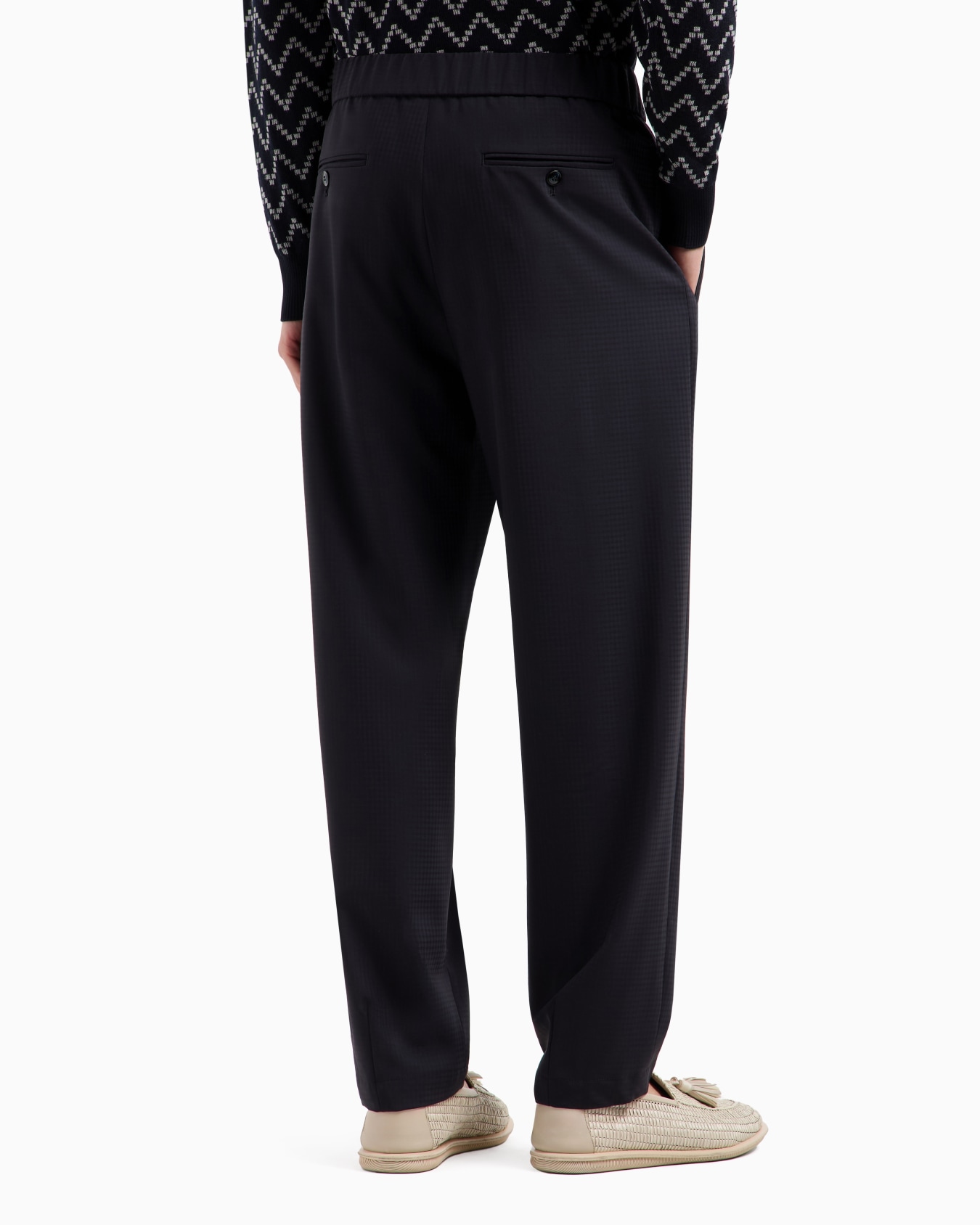 Single-dart, wool-canvas trousers Slide 2