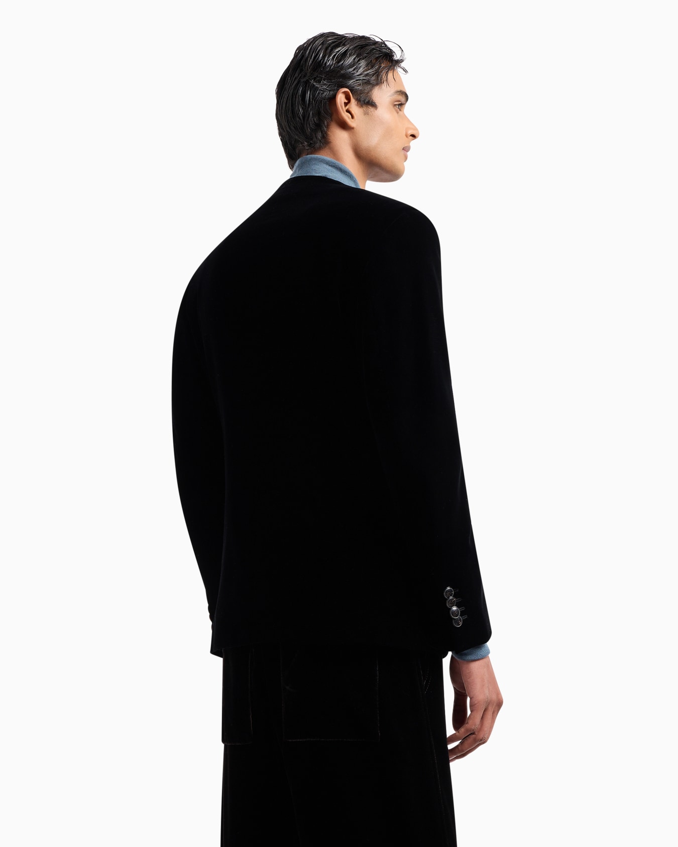 Double-breasted velvet jacket Slide 2