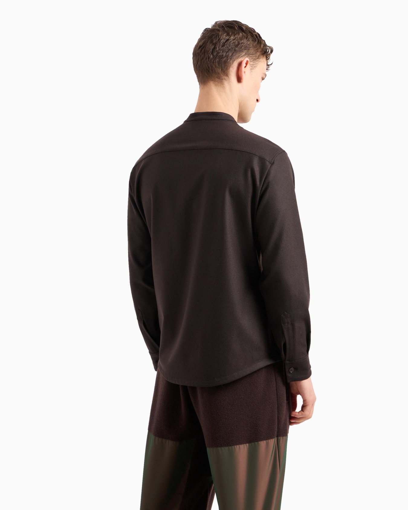 Veste chemise en drap de cachemire avec fermeture zippée Diapositive 2