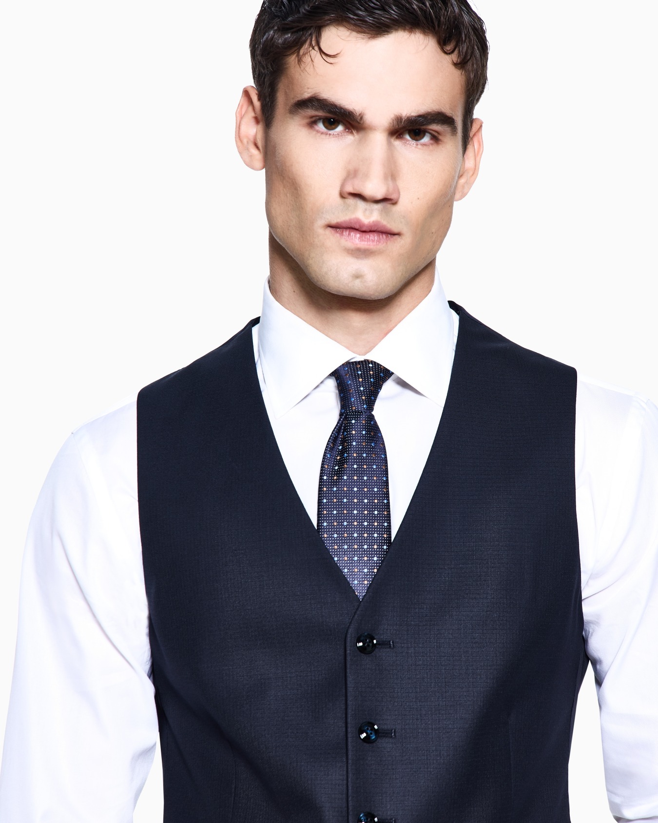 Single-breasted waistcoat in virgin wool Slide 4