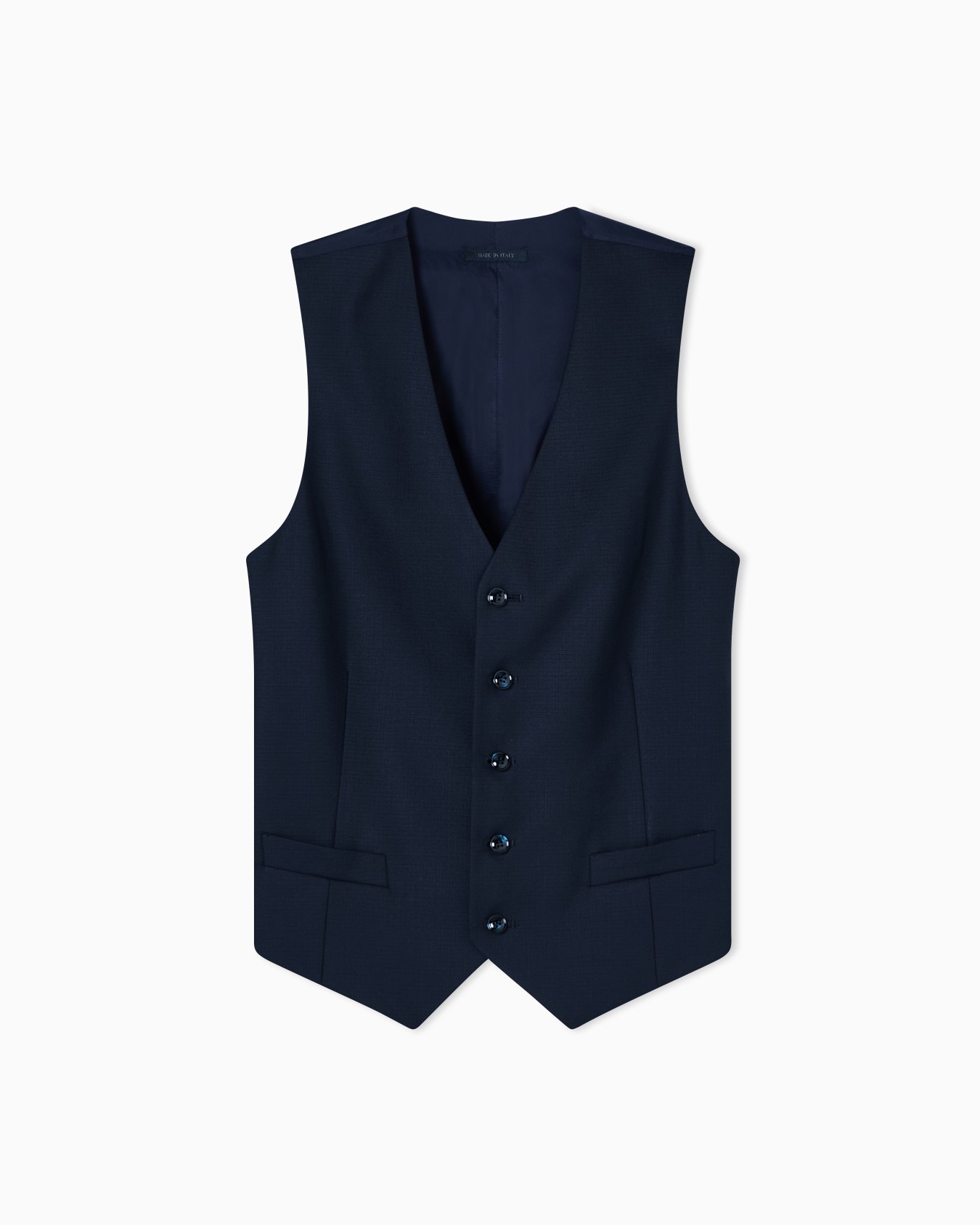 Single-breasted waistcoat in virgin wool Slide 0