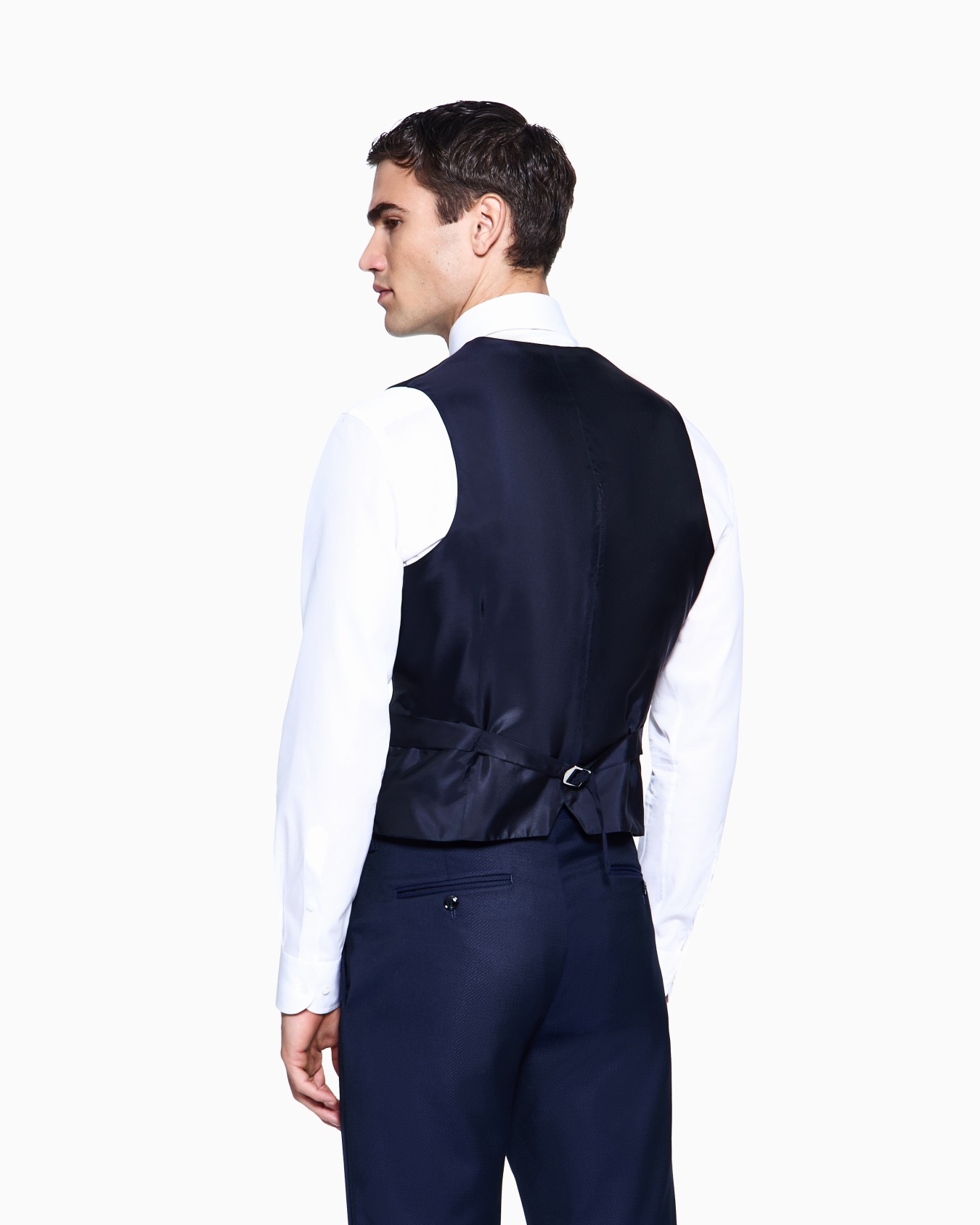 Single-breasted waistcoat in virgin wool Slide 2