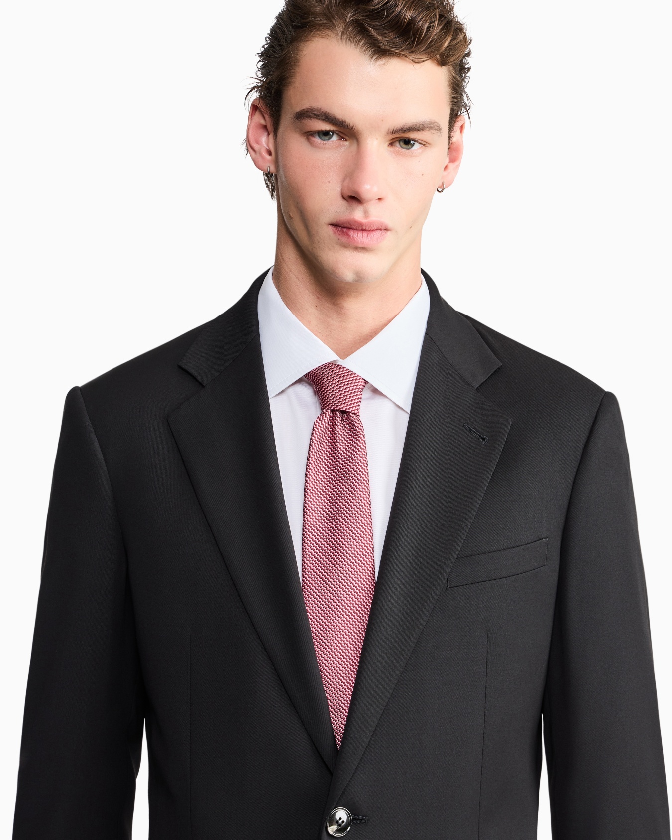 Costume à simple boutonnage gamme Soho en sergé de laine Diapositive 3