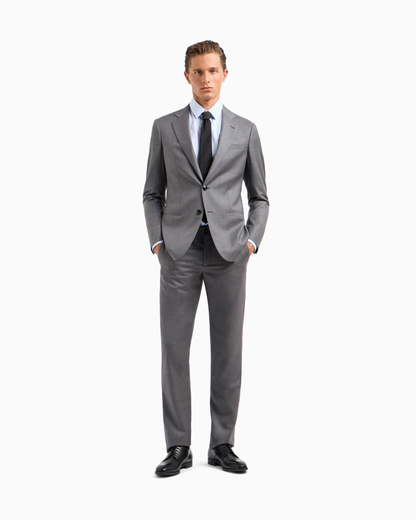 Single-breasted Soho Line suit in virgin wool and cashmere Slide 1