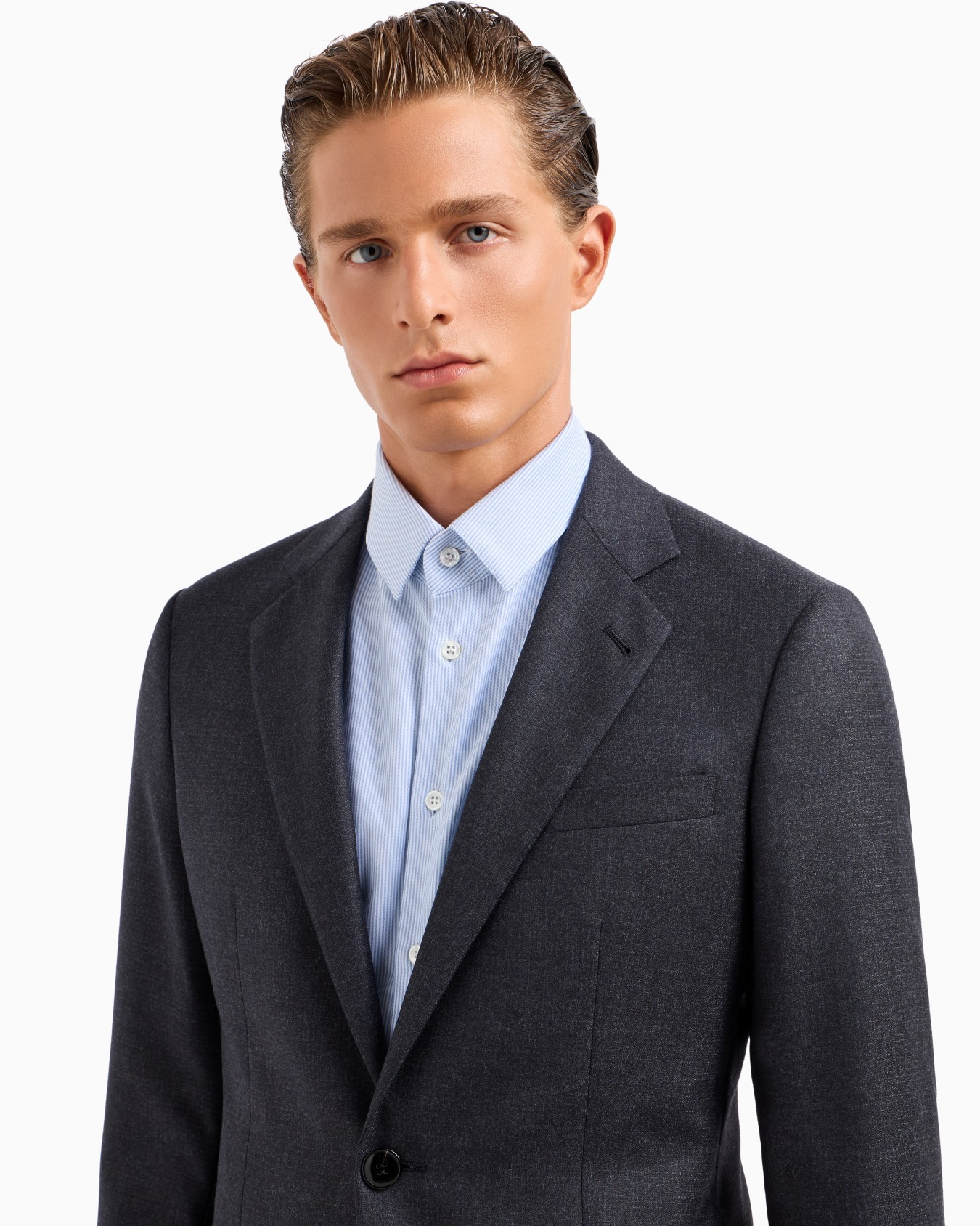 Single-breasted Soho line suit in virgin wool mélange Slide 4