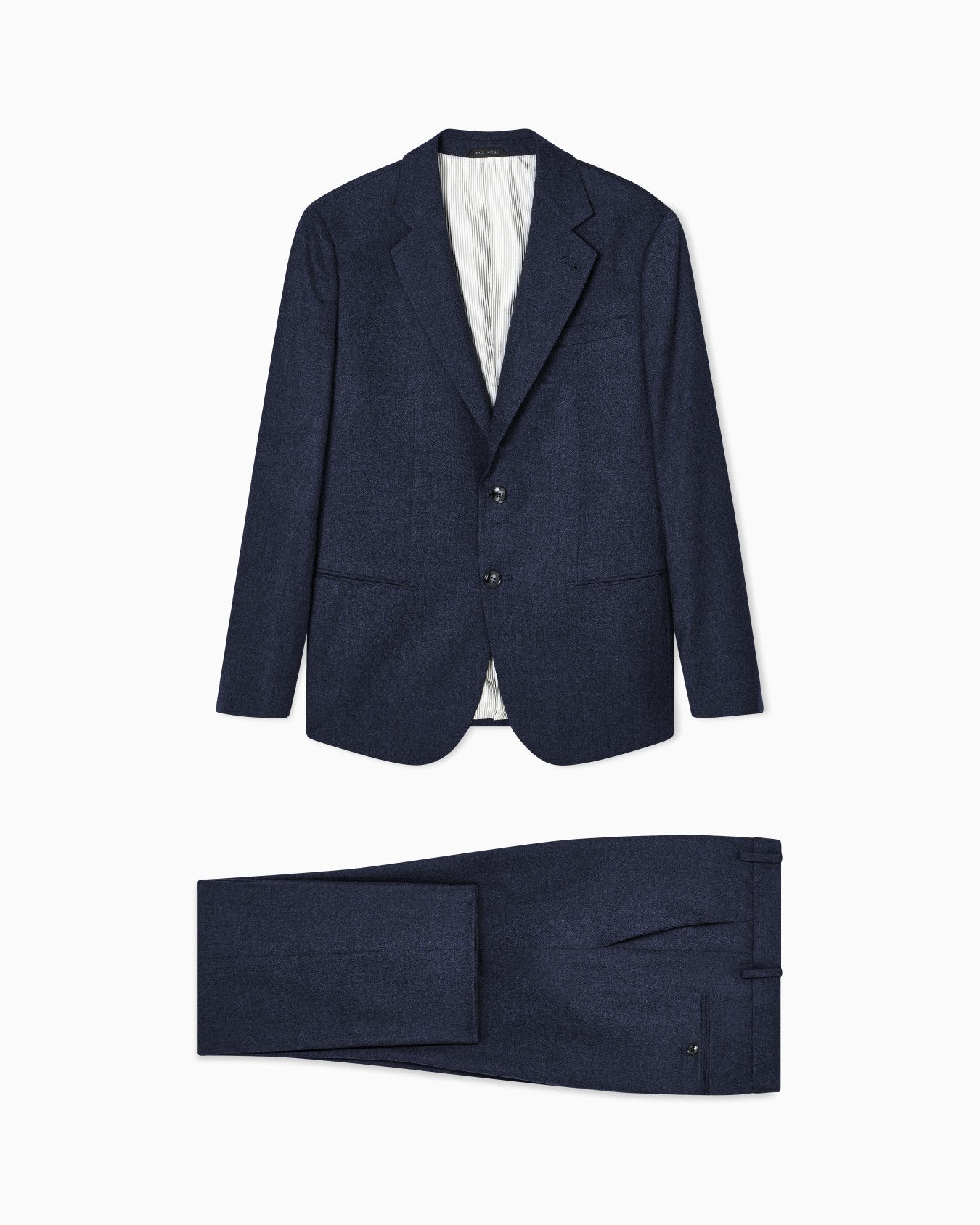 Costume gamme Soho à simple boutonnage en flanelle de laine légère Diapositive 0