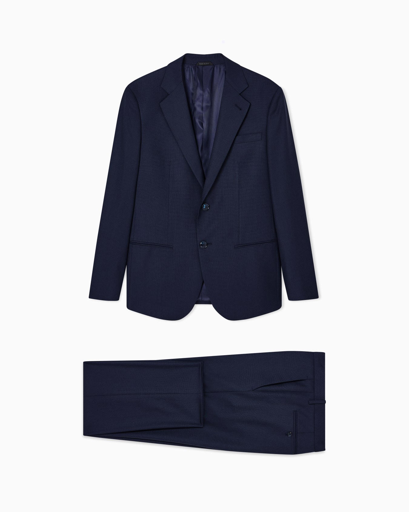 Single-breasted Soho Line suit in micro-textured virgin wool Slide 0