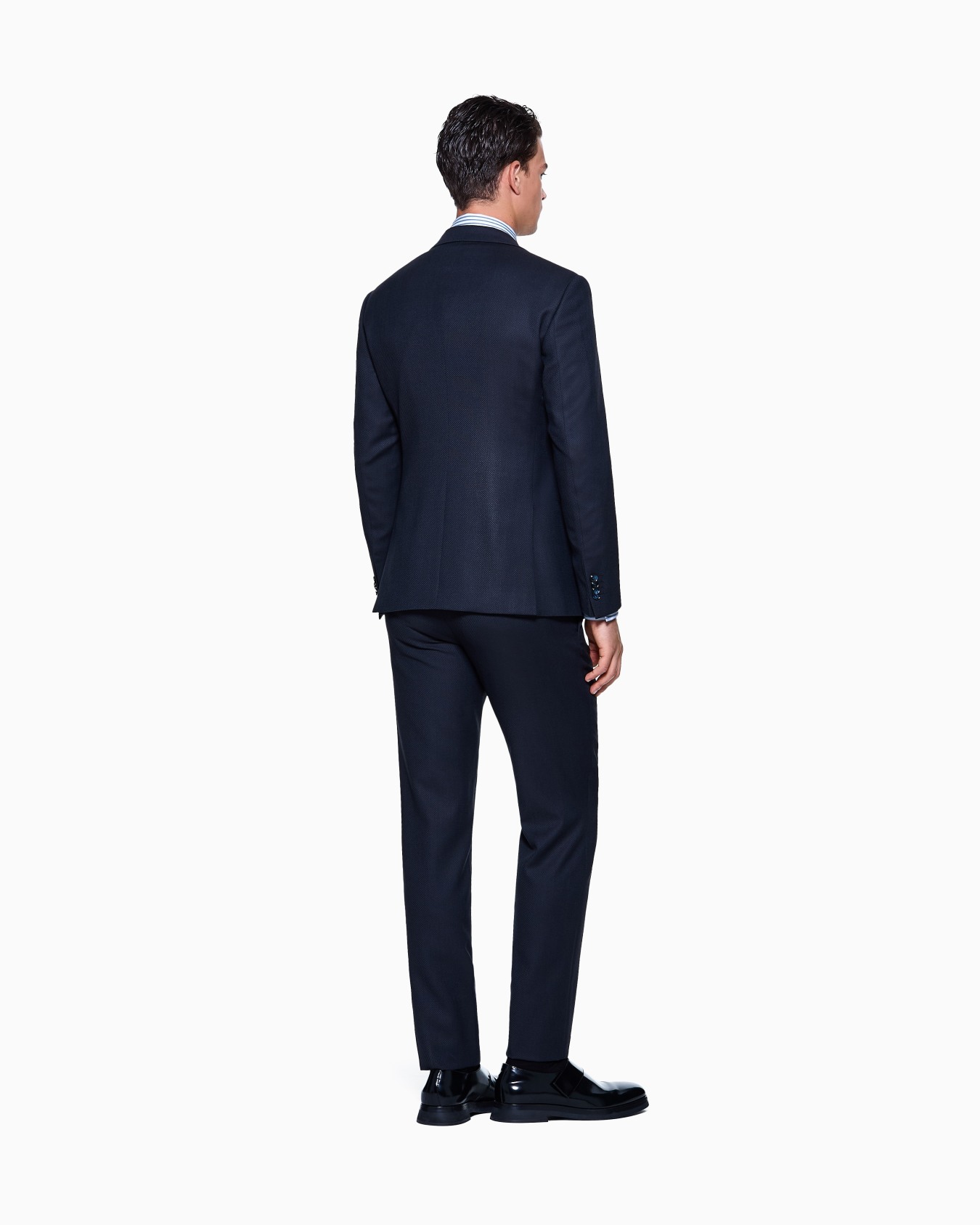 Single-breasted Soho Line suit in micro-textured virgin wool Slide 2