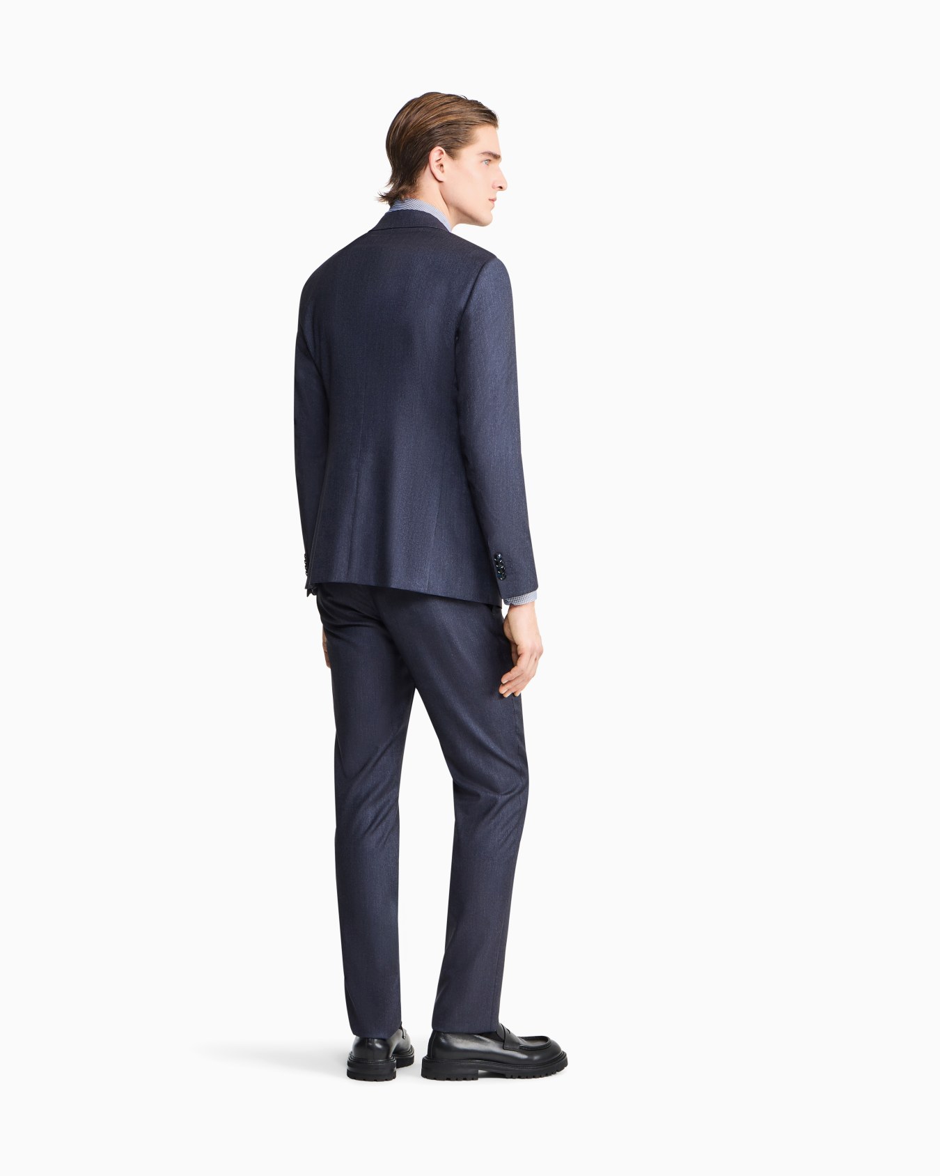 ASV Soho Line denim-look wool single-breasted suit Slide 2