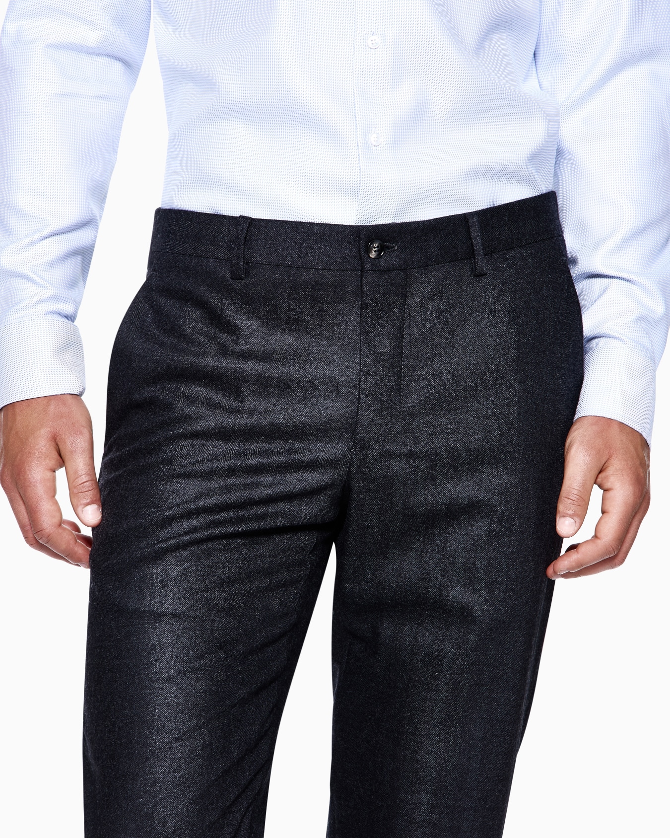 Soho Line Single-breasted suit in chevron virgin wool and cashmere Slide 4