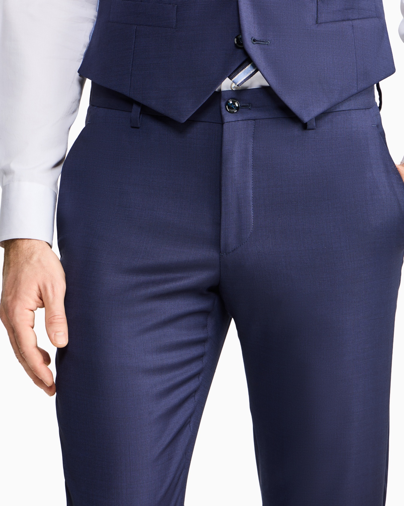 Soho Line, single-breasted, micro-armure wool suit Slide 4