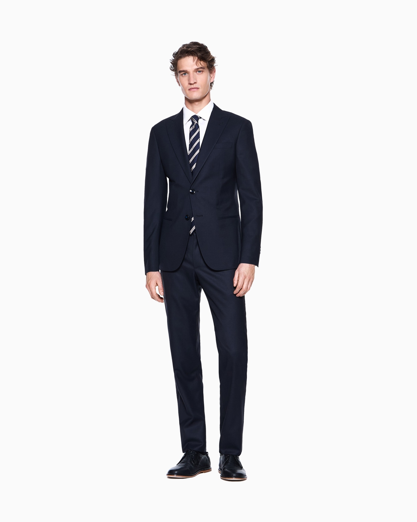 Single-breasted Soho line suit in virgin wool Slide 1