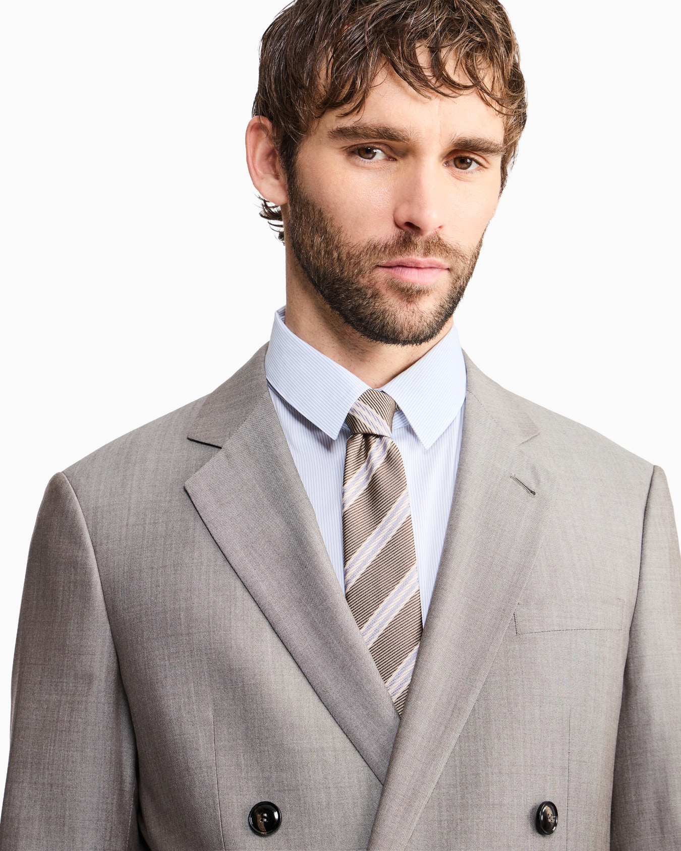 Soho Line double-breasted suit in virgin wool Slide 3