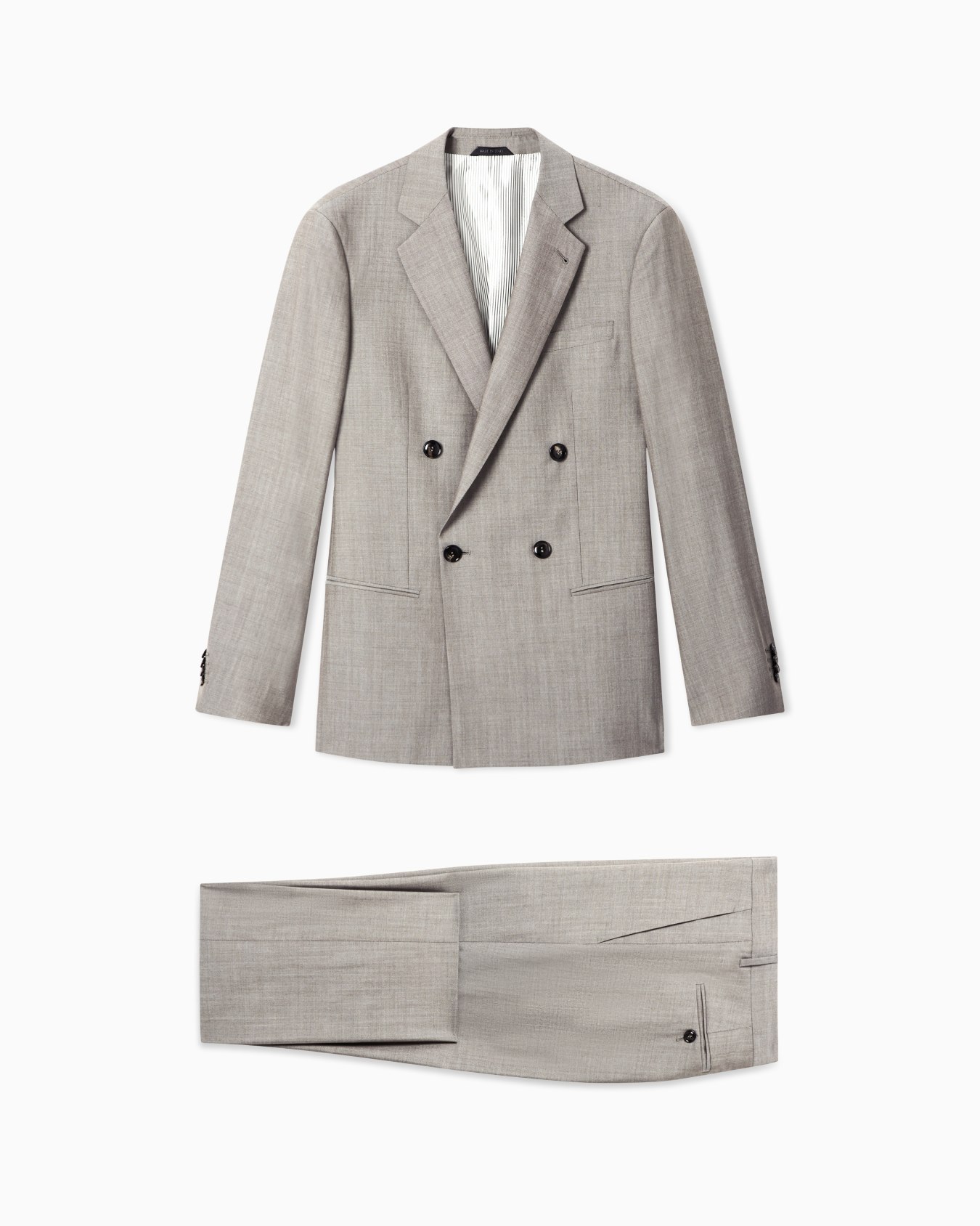 Soho Line double-breasted suit in virgin wool Slide 0