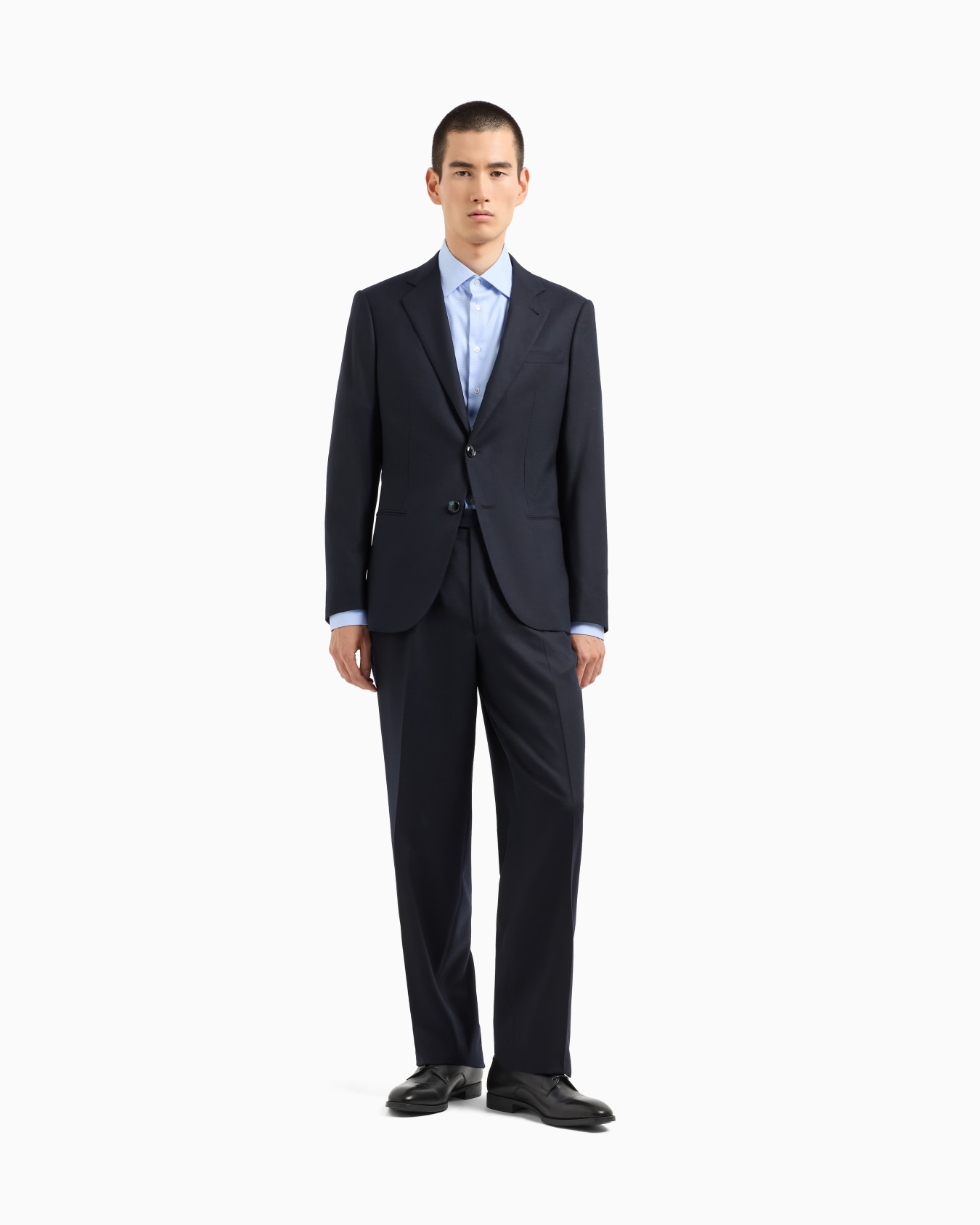 Costume à simple boutonnage gamme Soho en tissu de laine vierge Diapositive 3