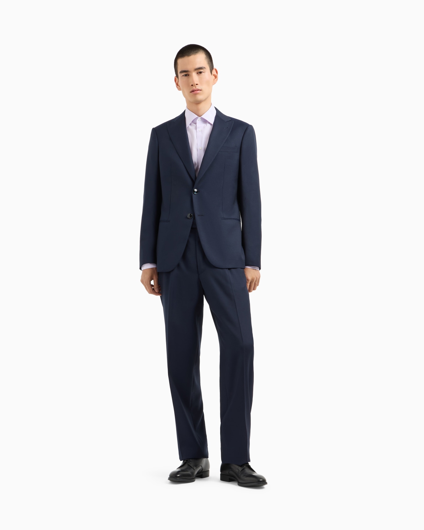 Single-breasted Soho line suit in virgin wool armure Slide 3