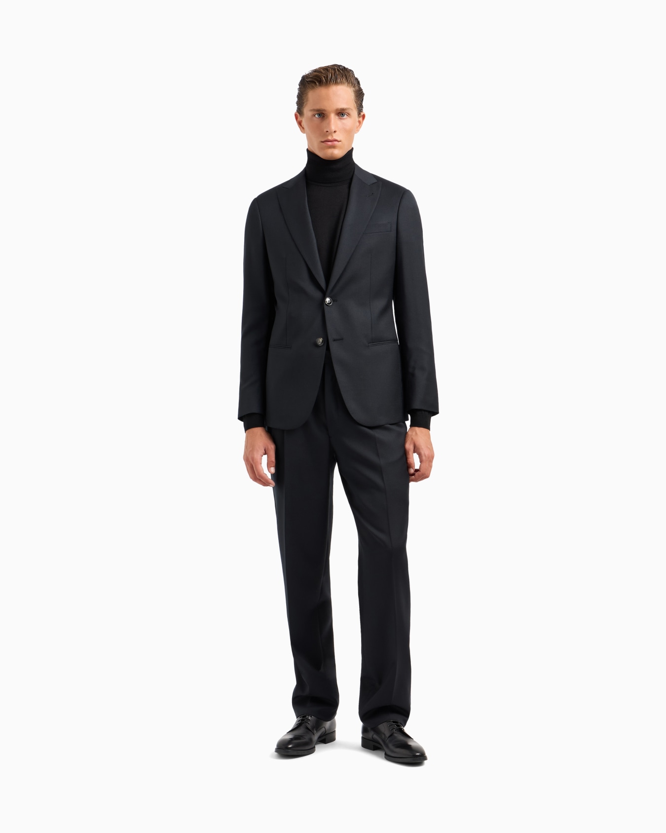 Costume gamme Soho à simple boutonnage en laine vierge armurée Diapositive 3